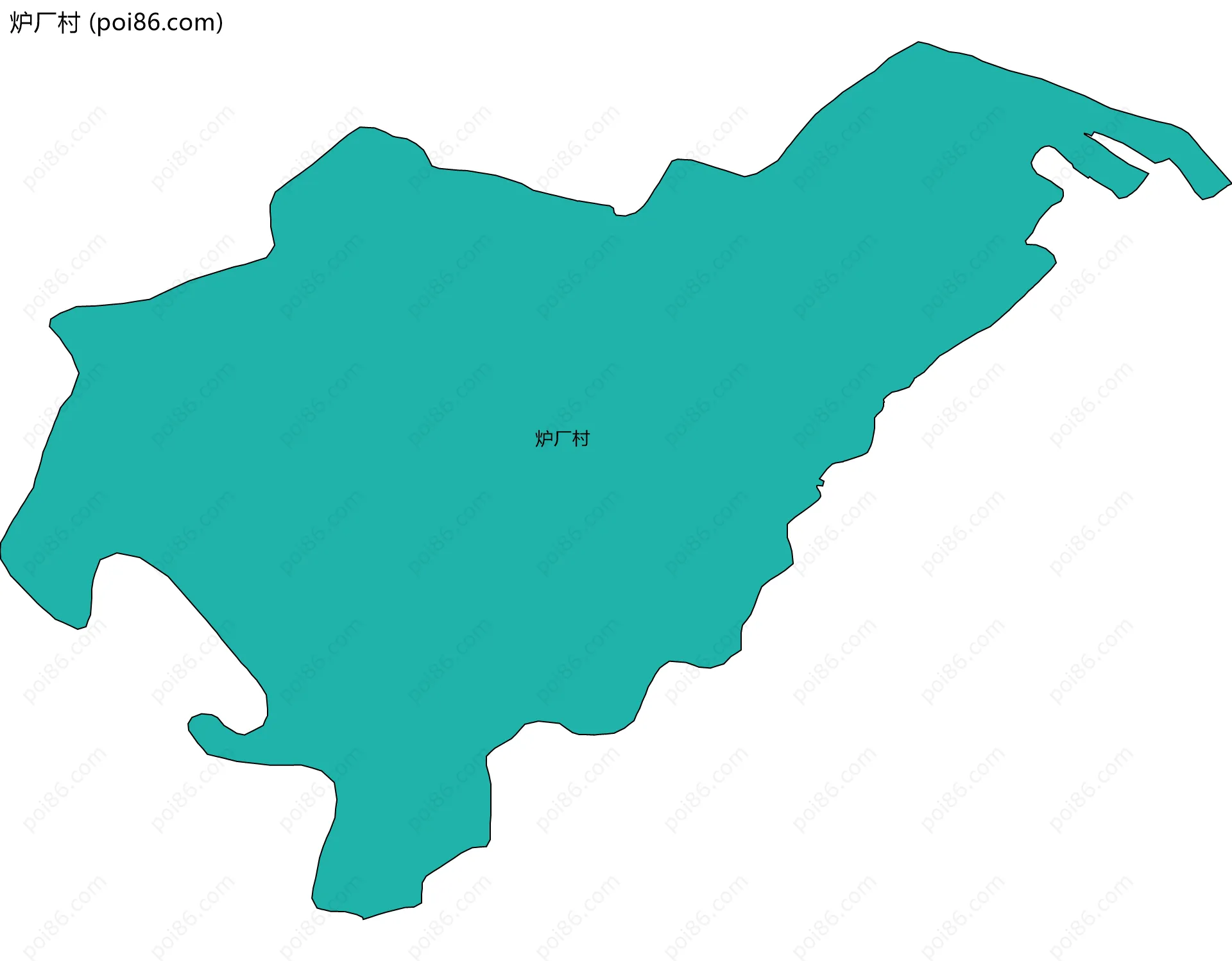 炉厂村边界地图