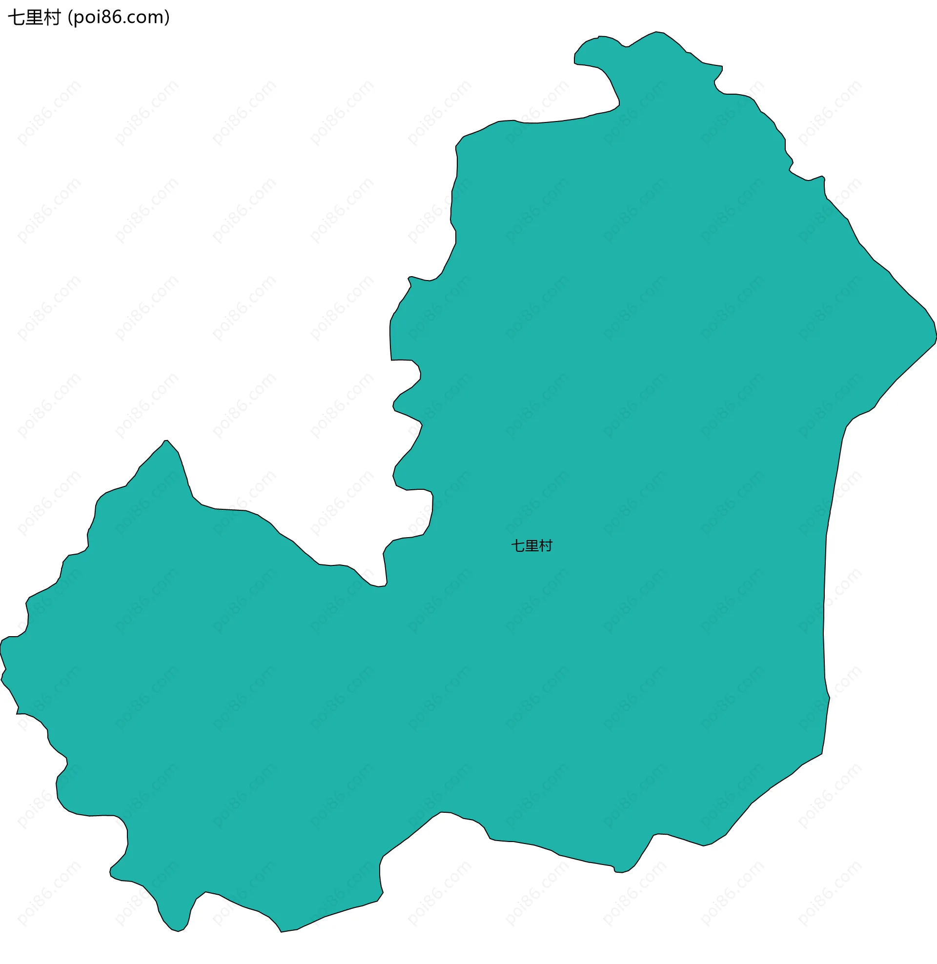 七里村边界地图