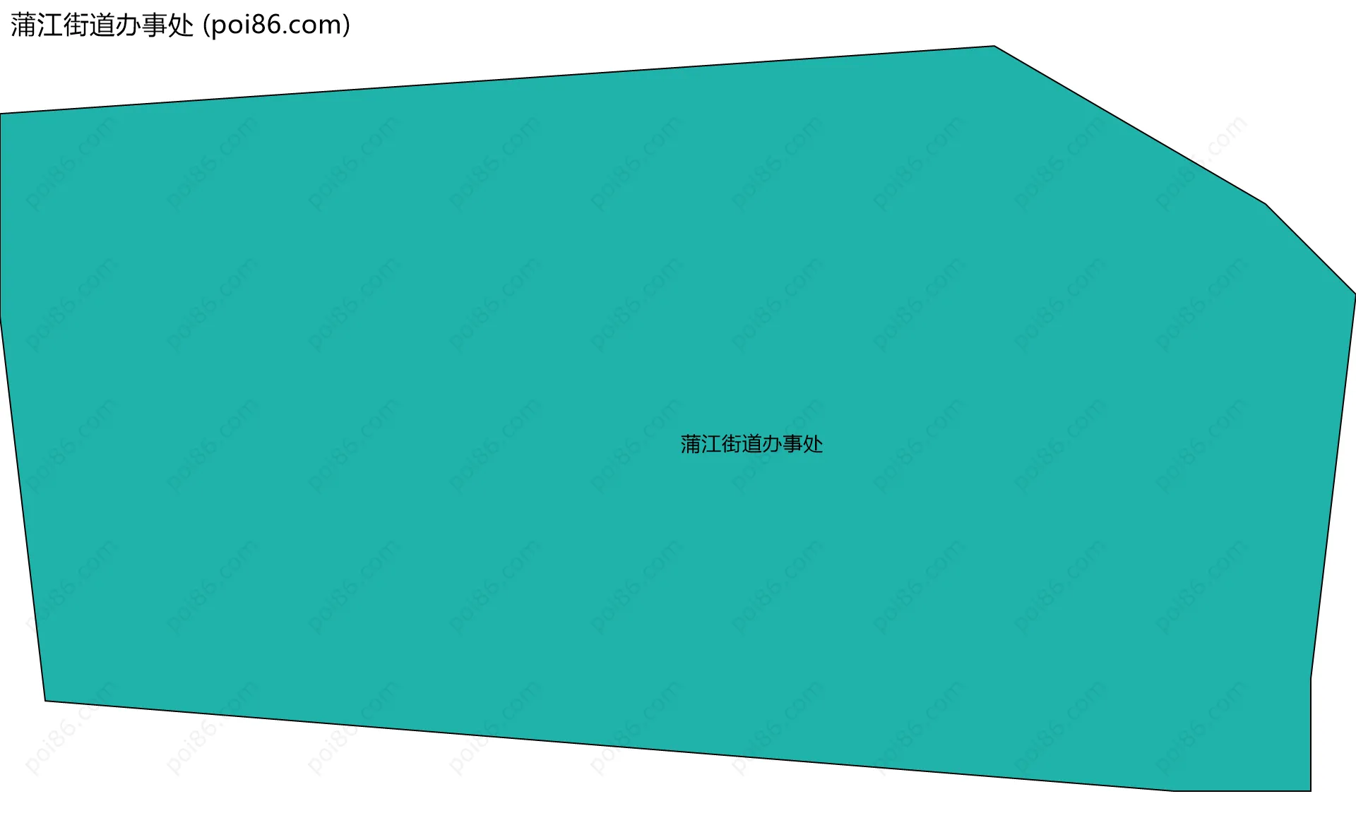 蒲江街道办事处边界地图