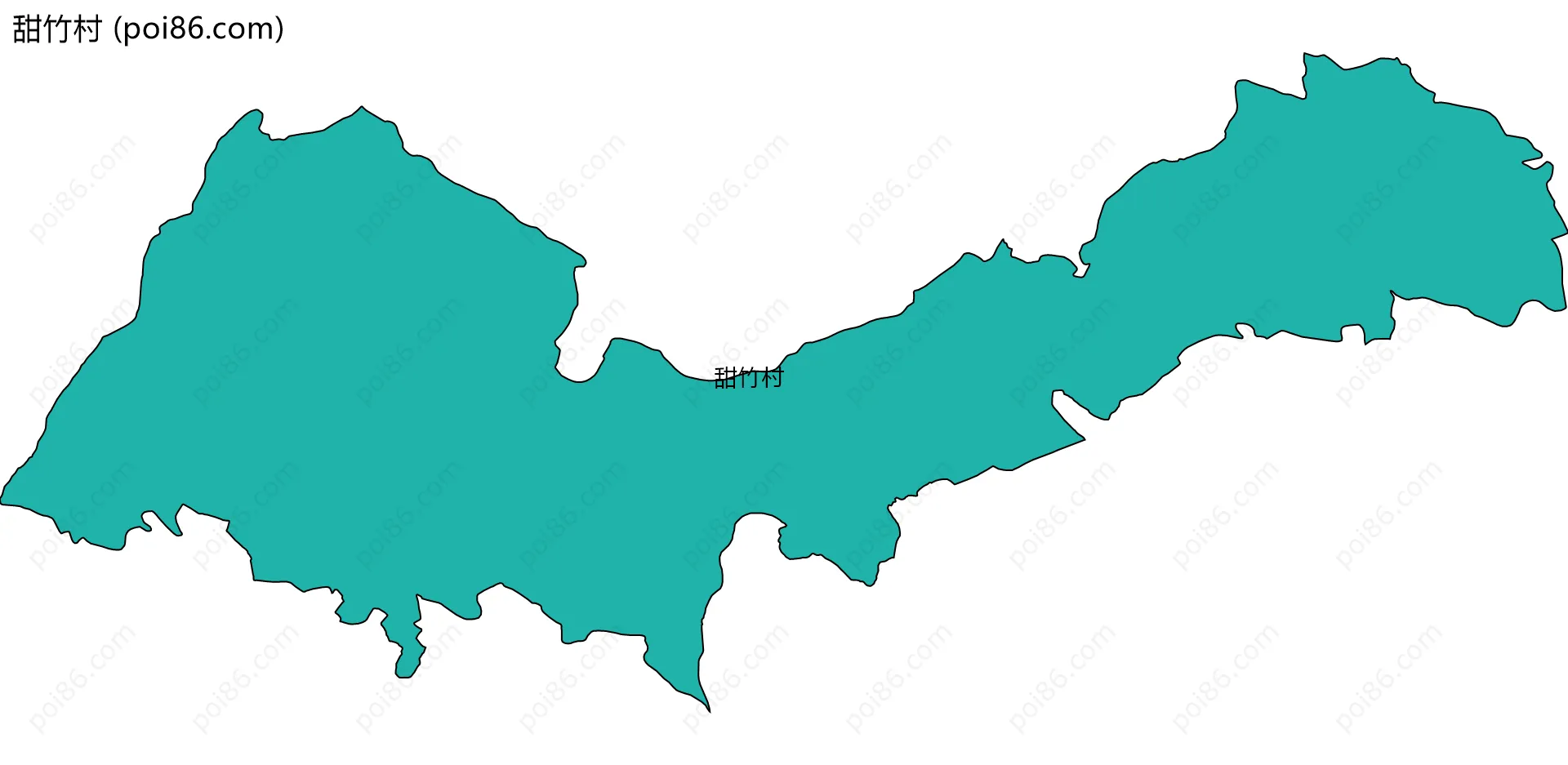 甜竹村边界地图