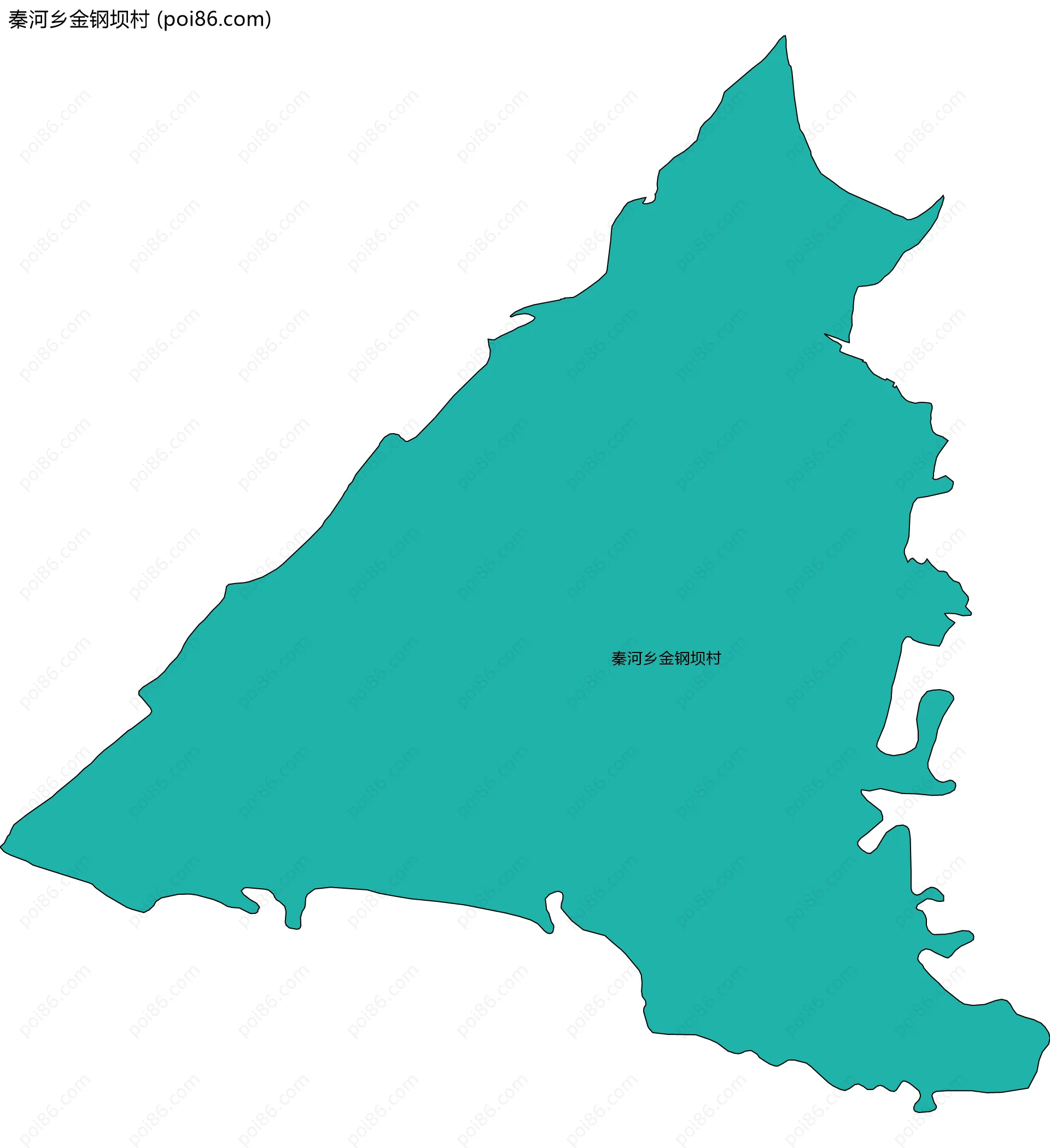 秦河乡金钢坝村边界地图