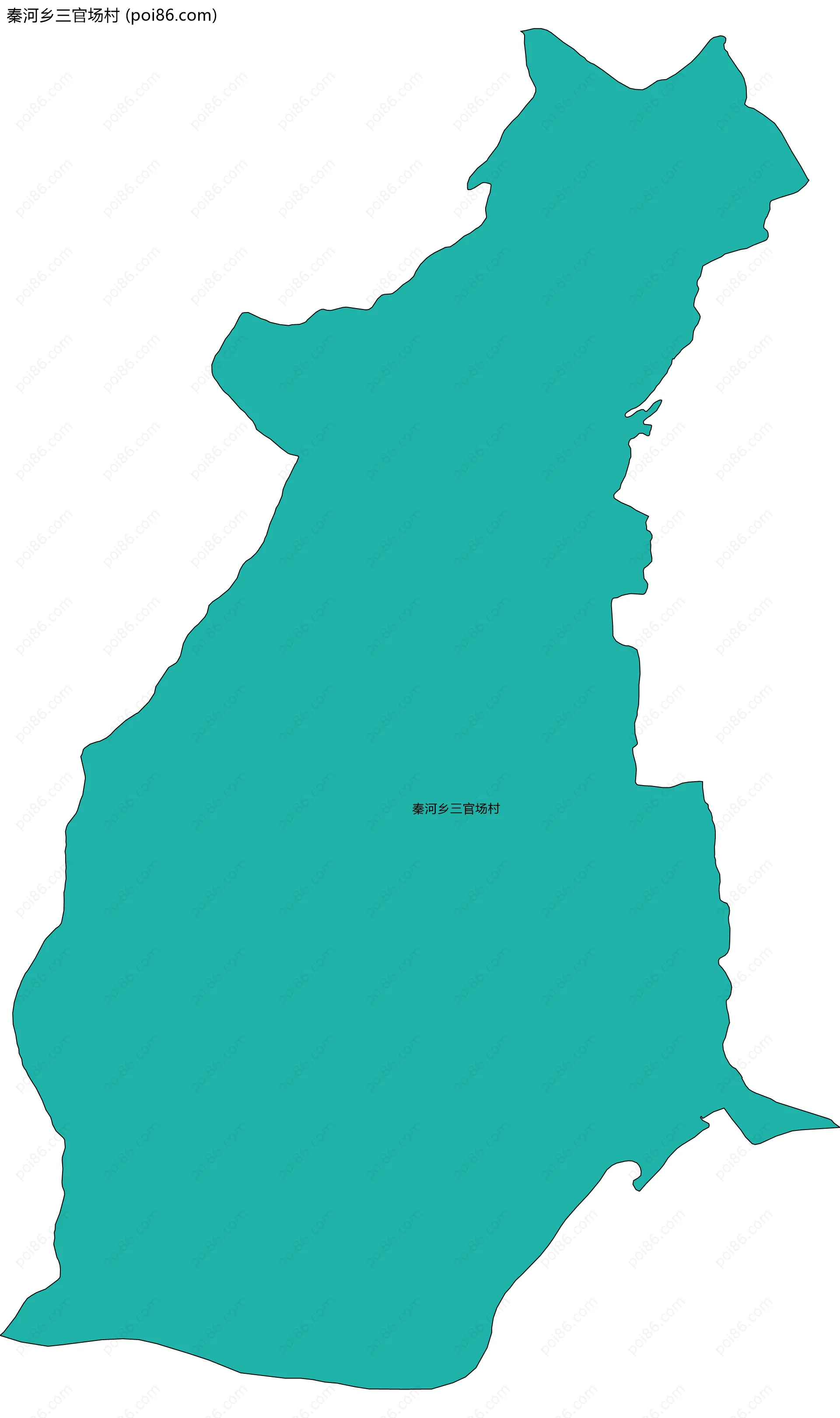 秦河乡三官场村边界地图