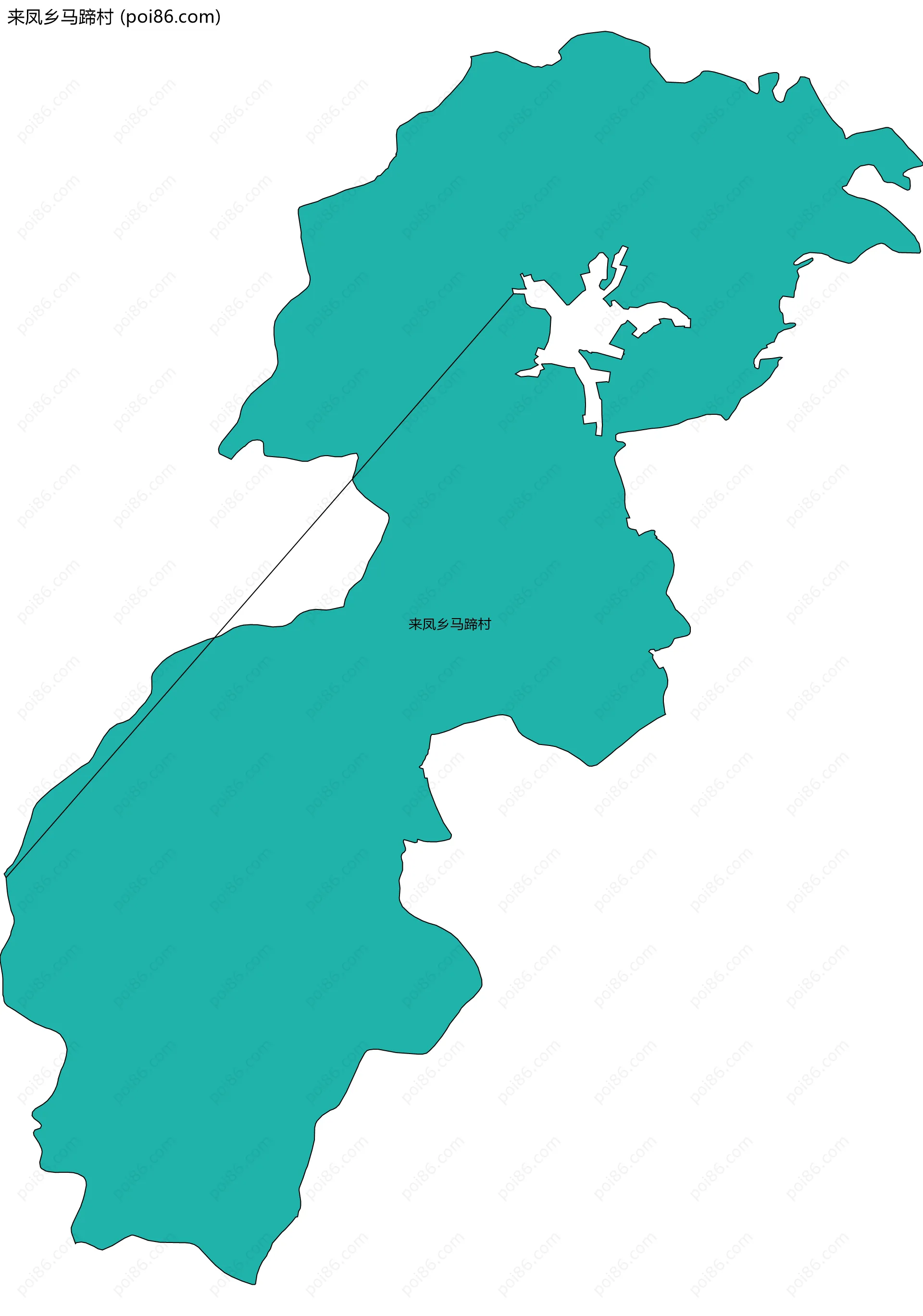 来凤乡马蹄村边界地图