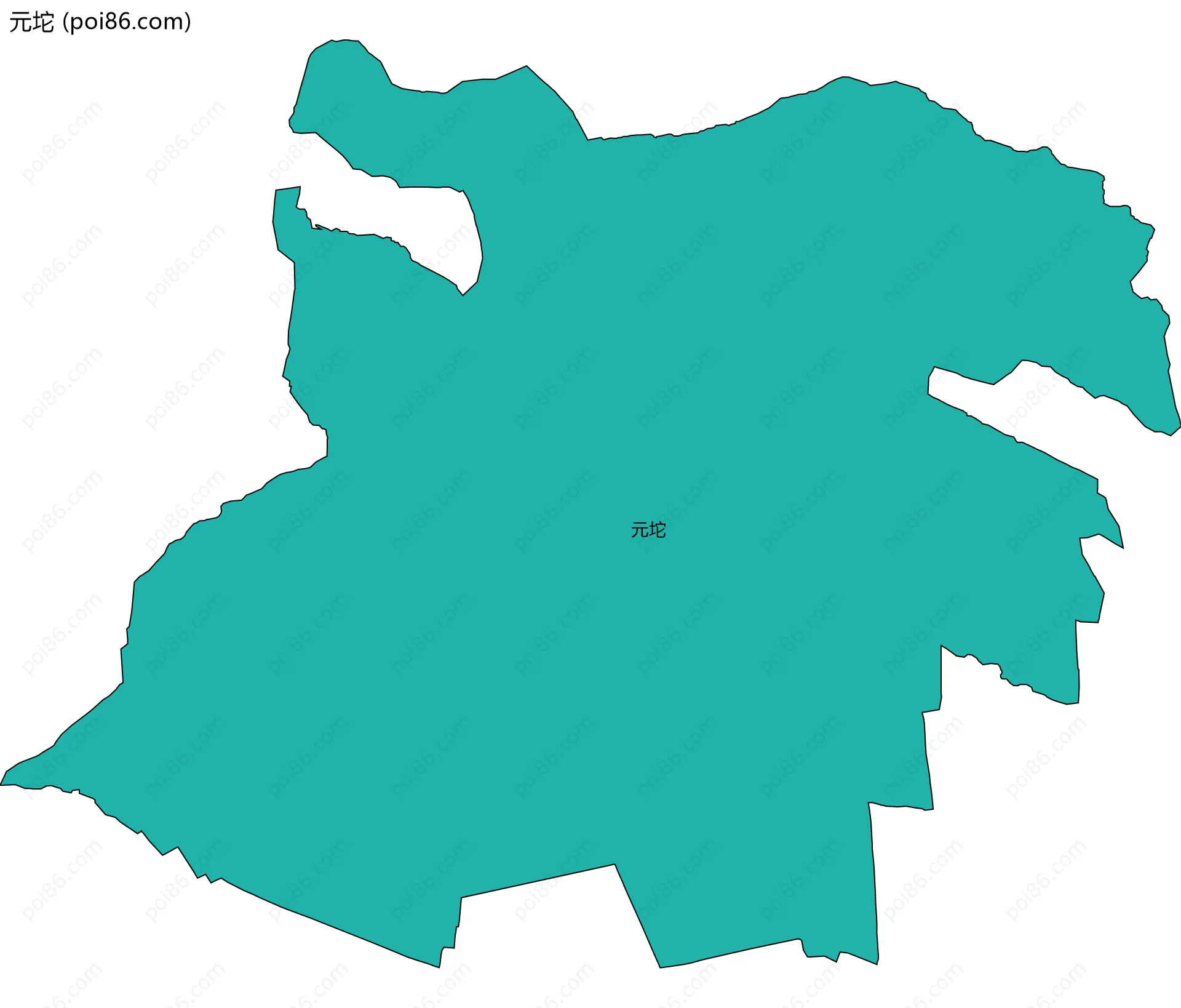 元坨边界地图