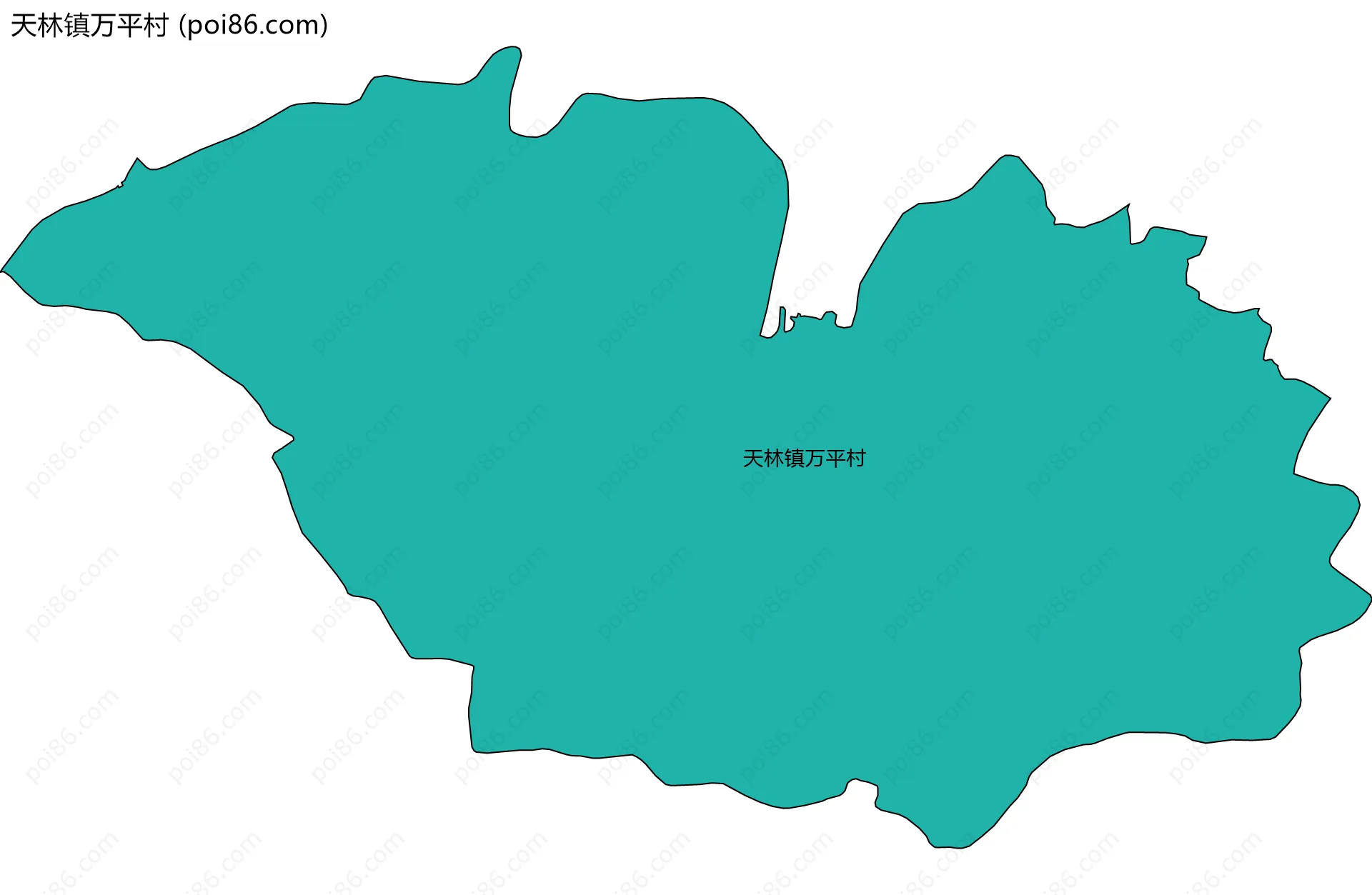 天林镇万平村边界地图