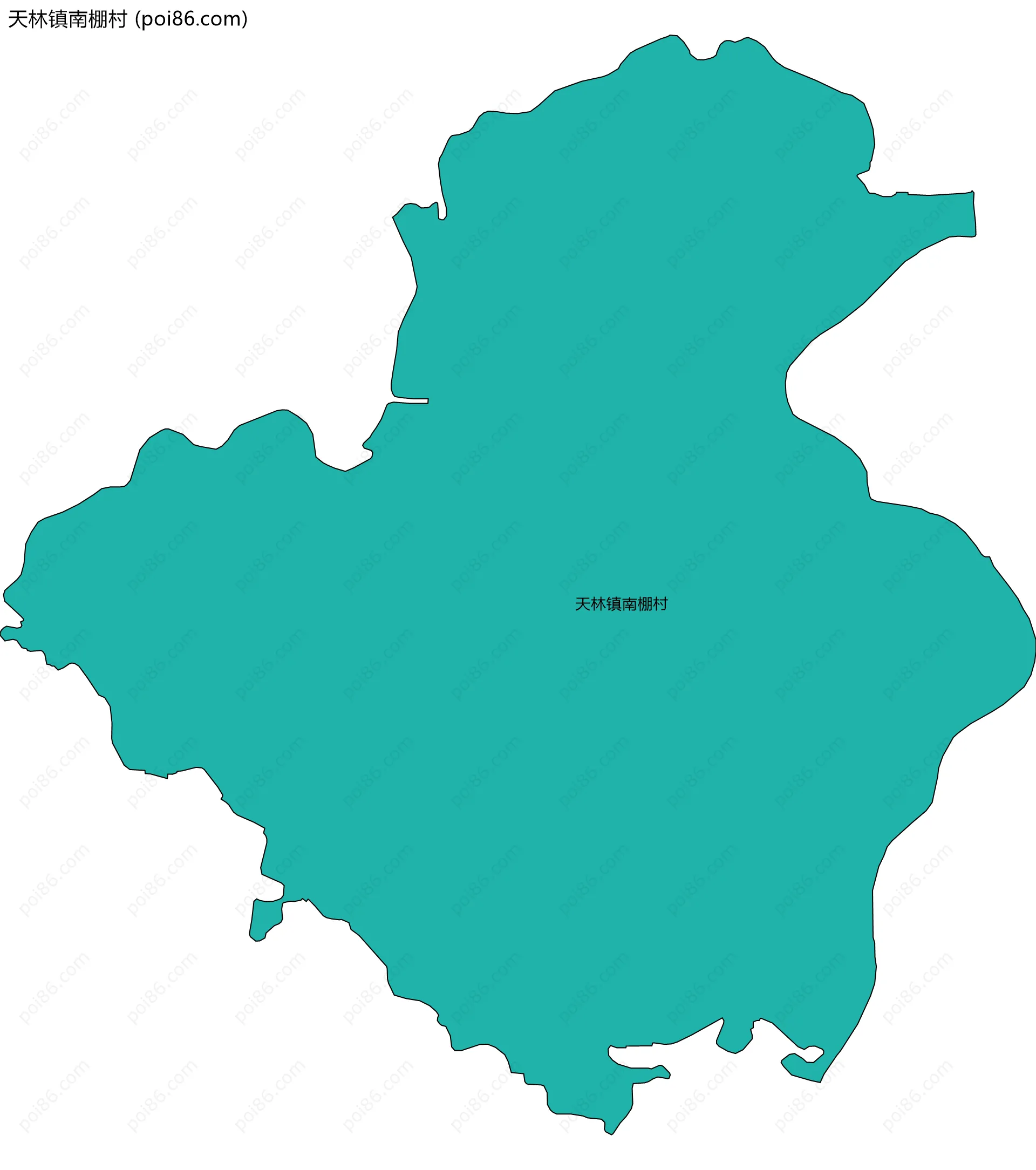 天林镇南棚村边界地图