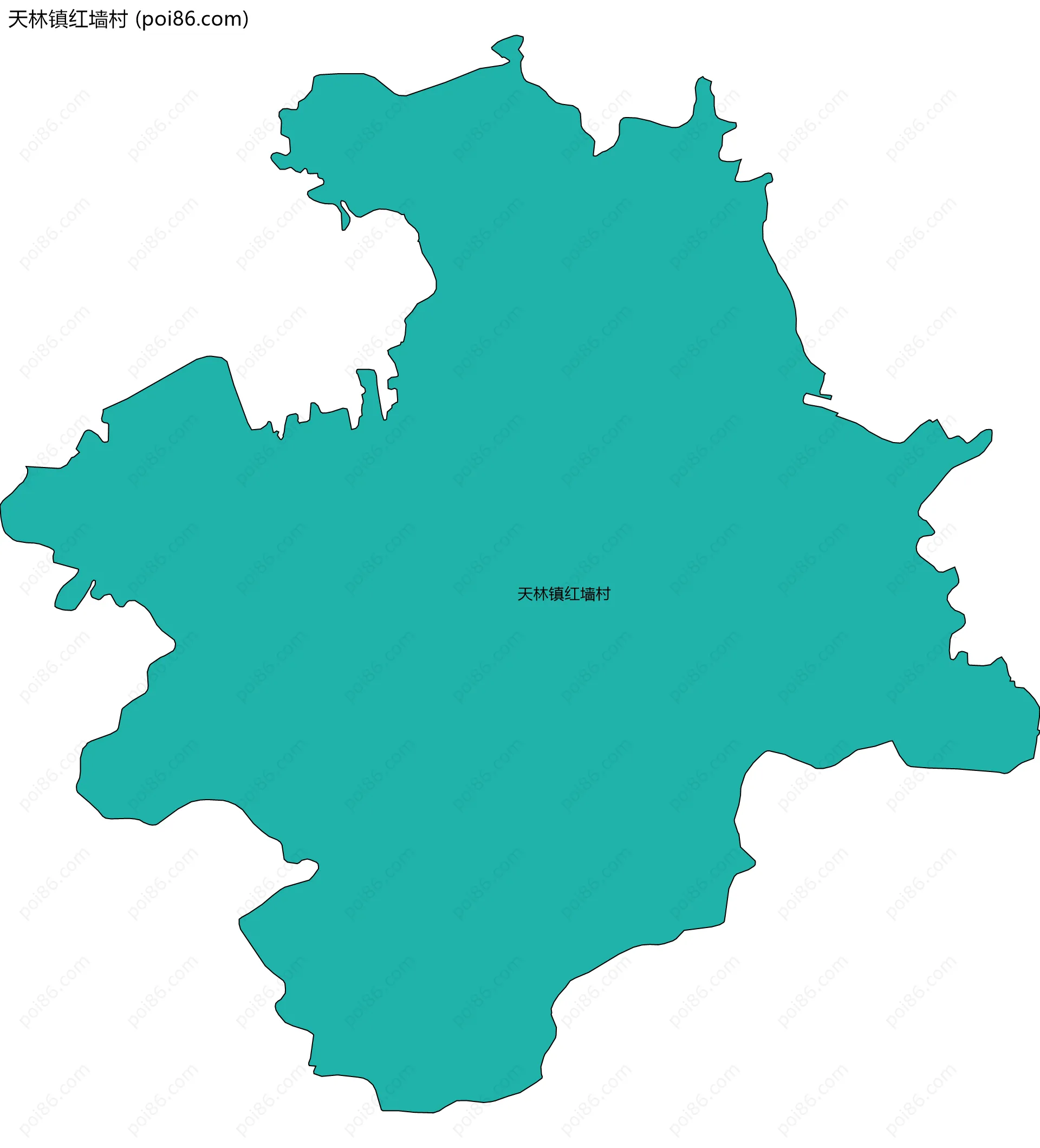 天林镇红墙村边界地图