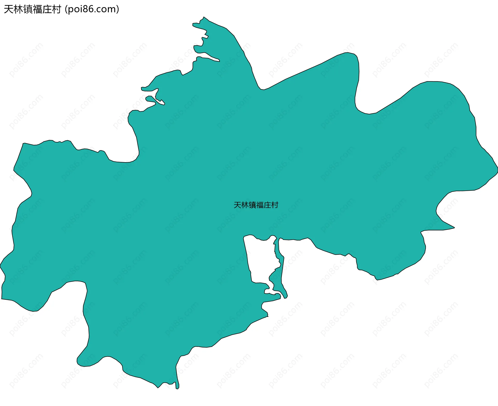 天林镇福庄村边界地图