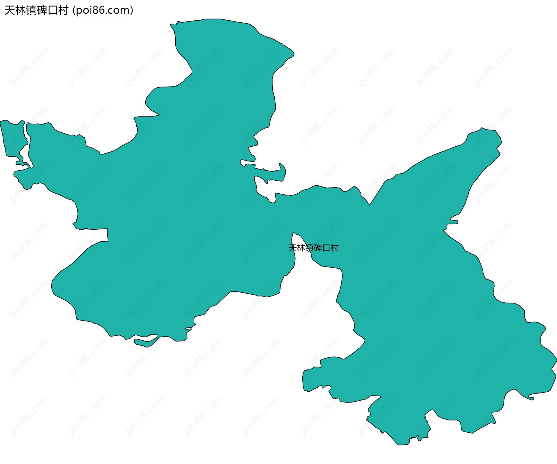 天林镇碑口村边界地图