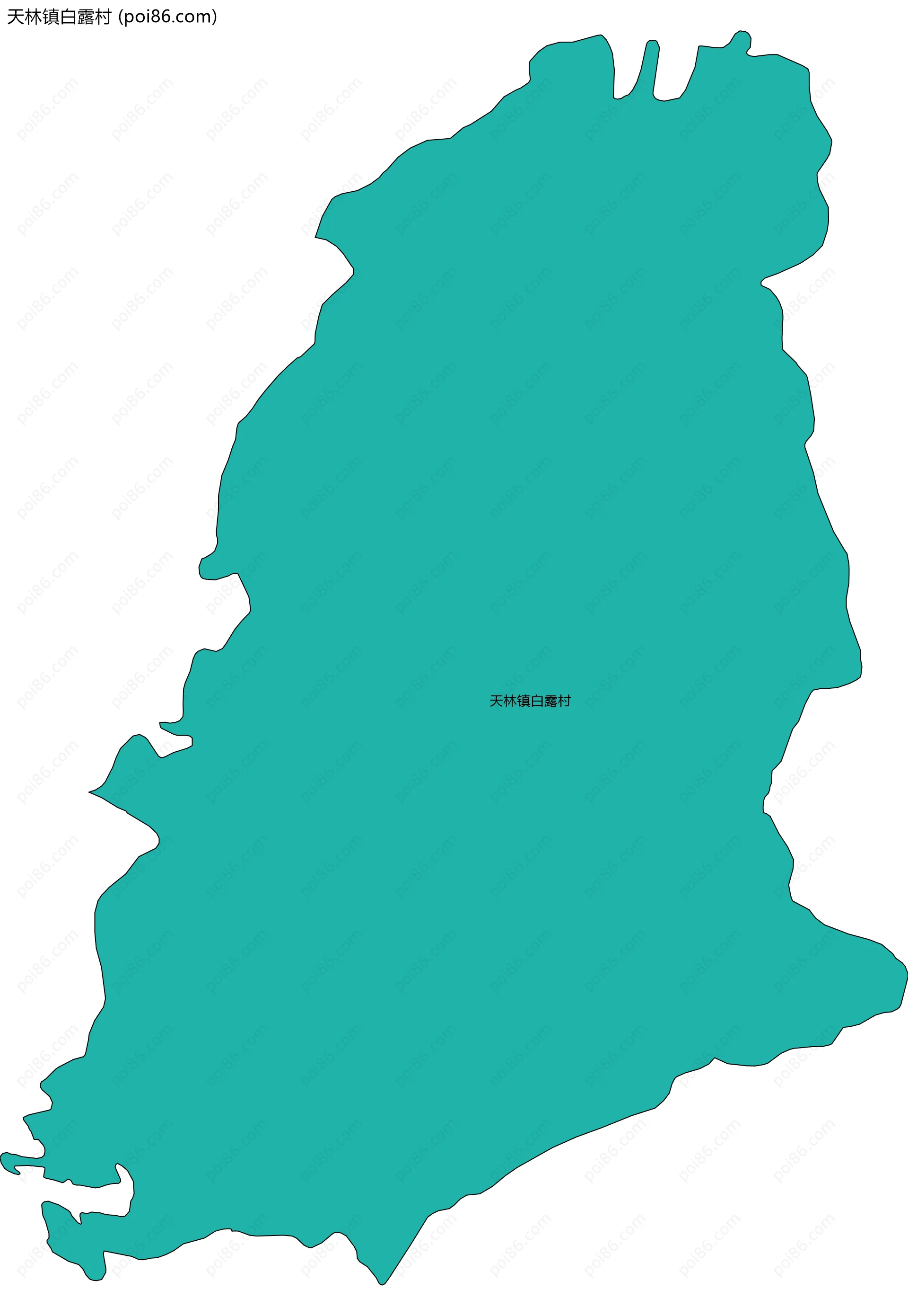 天林镇白露村边界地图