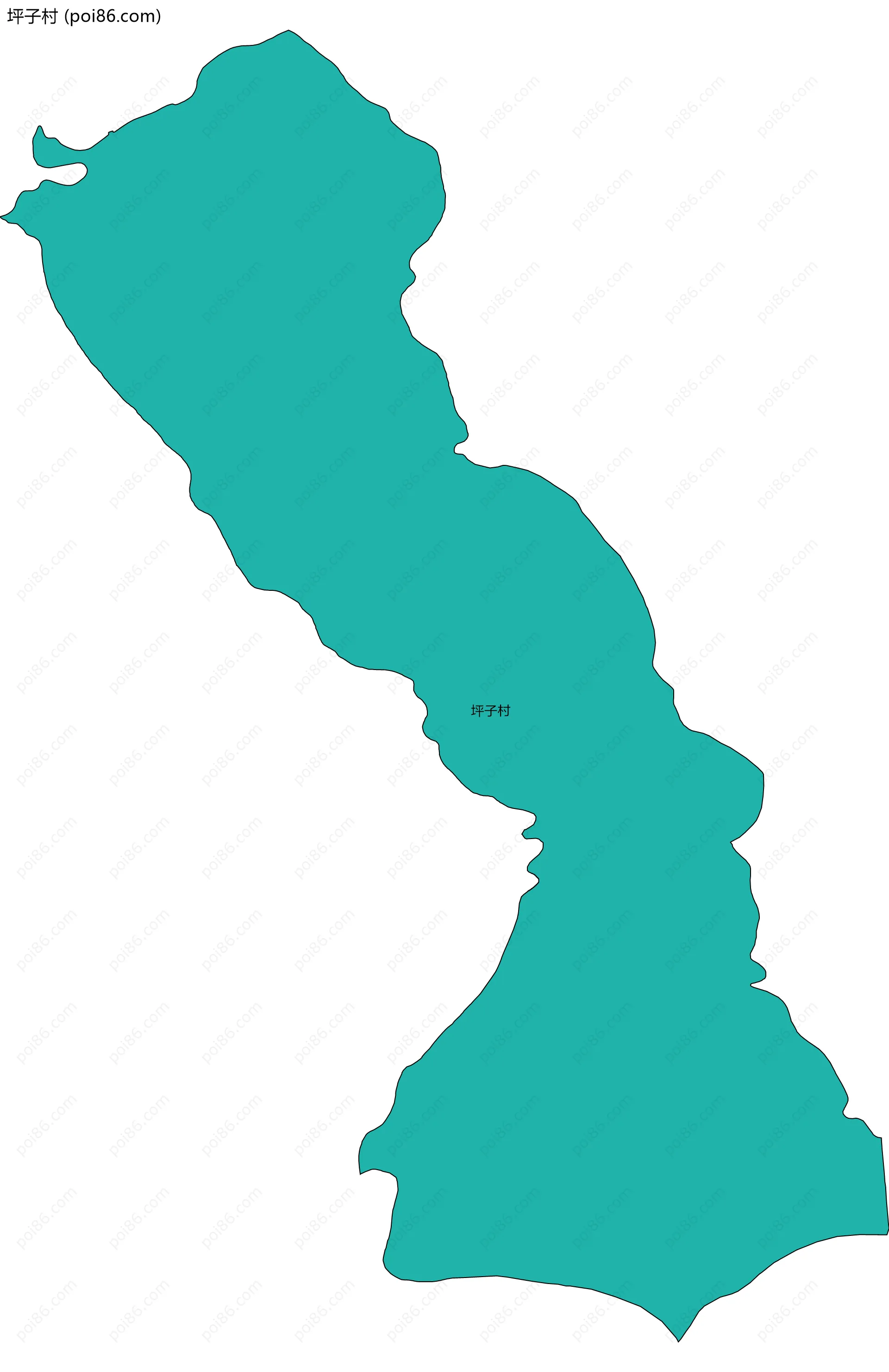 坪子村边界地图