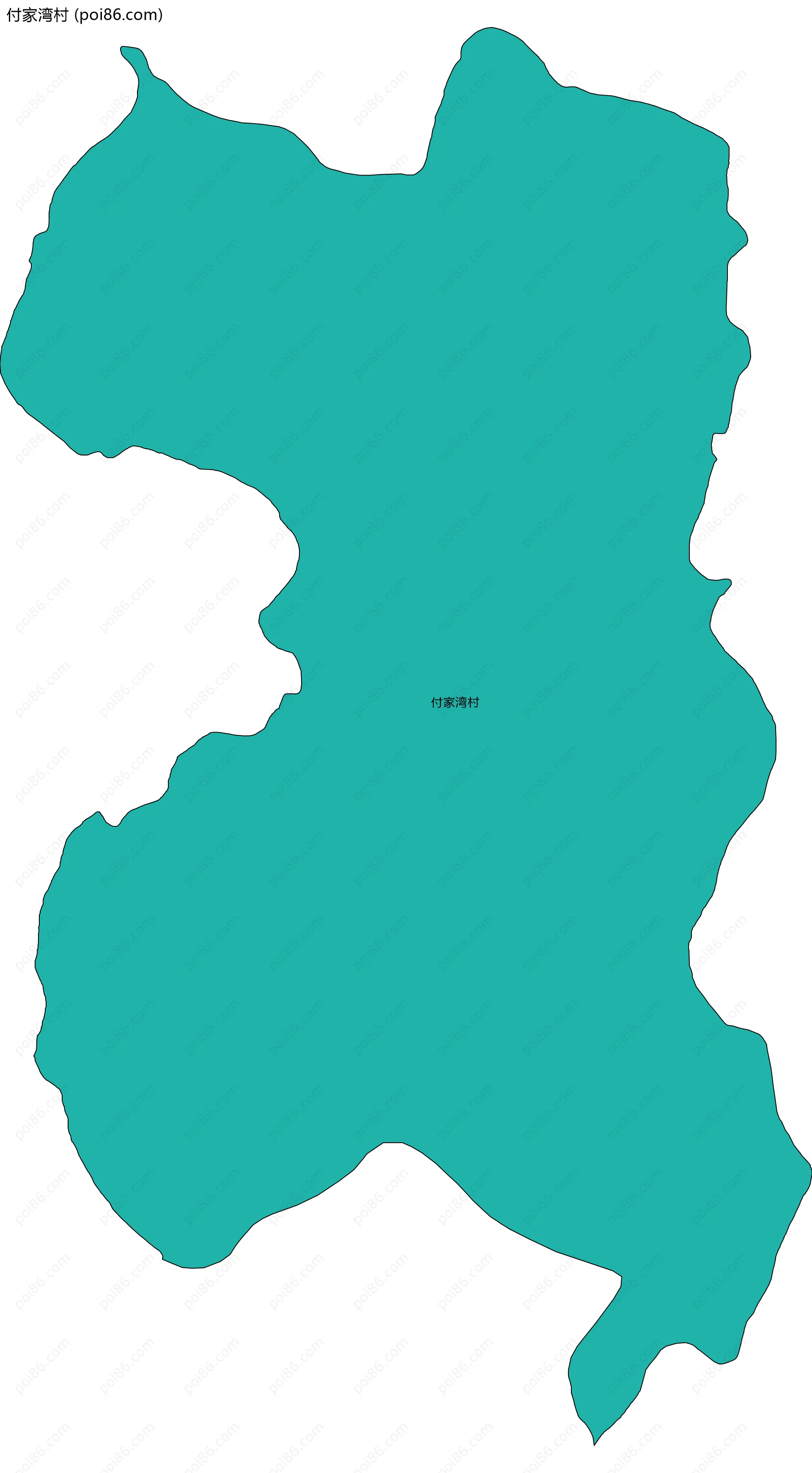 付家湾村边界地图