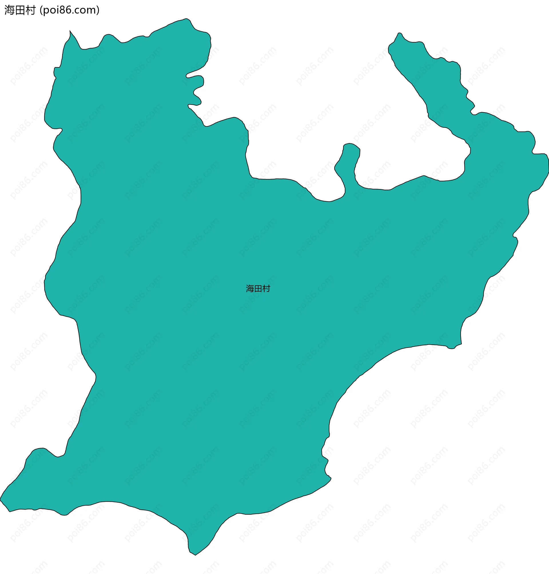 海田村边界地图