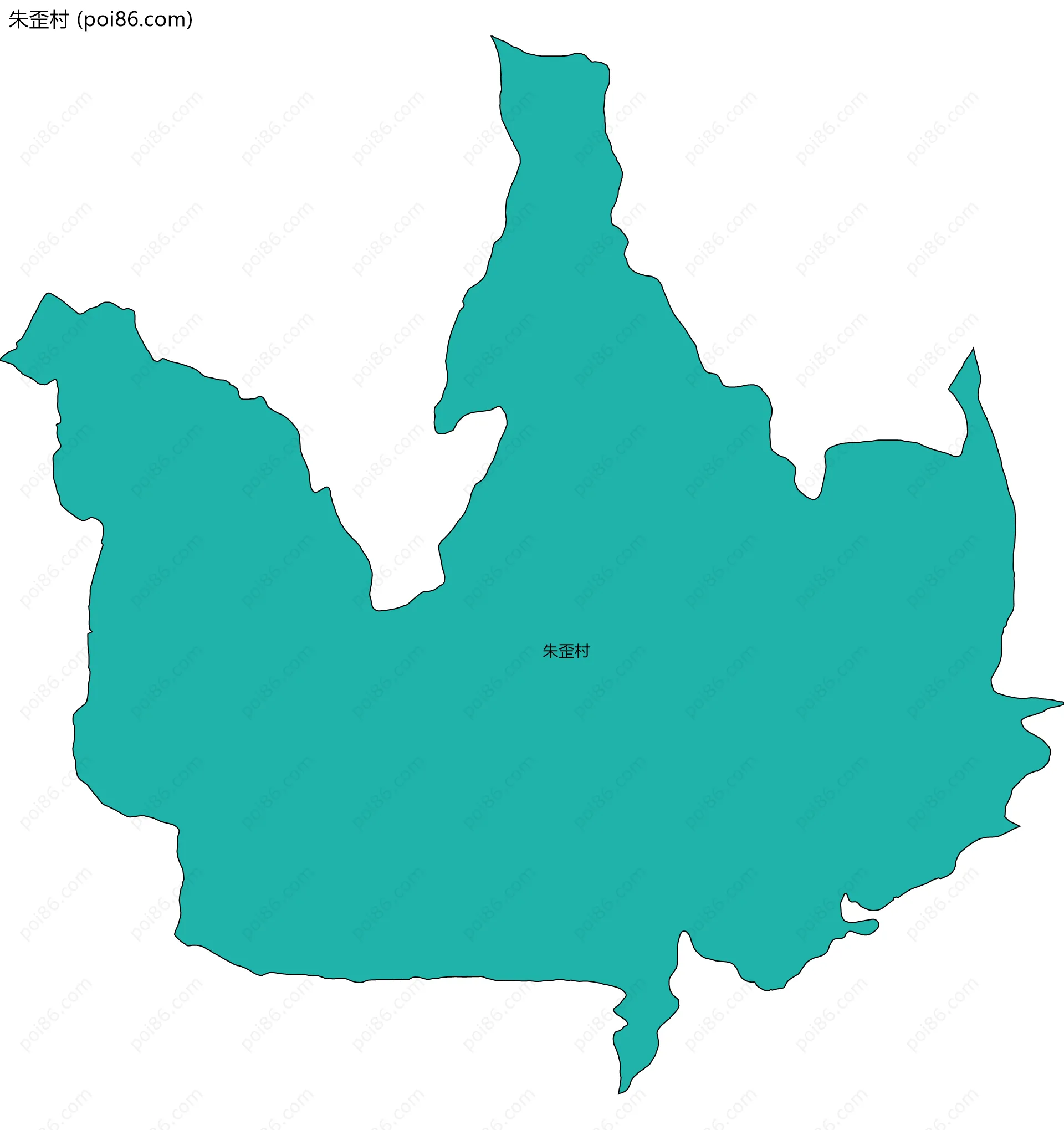 朱歪村边界地图