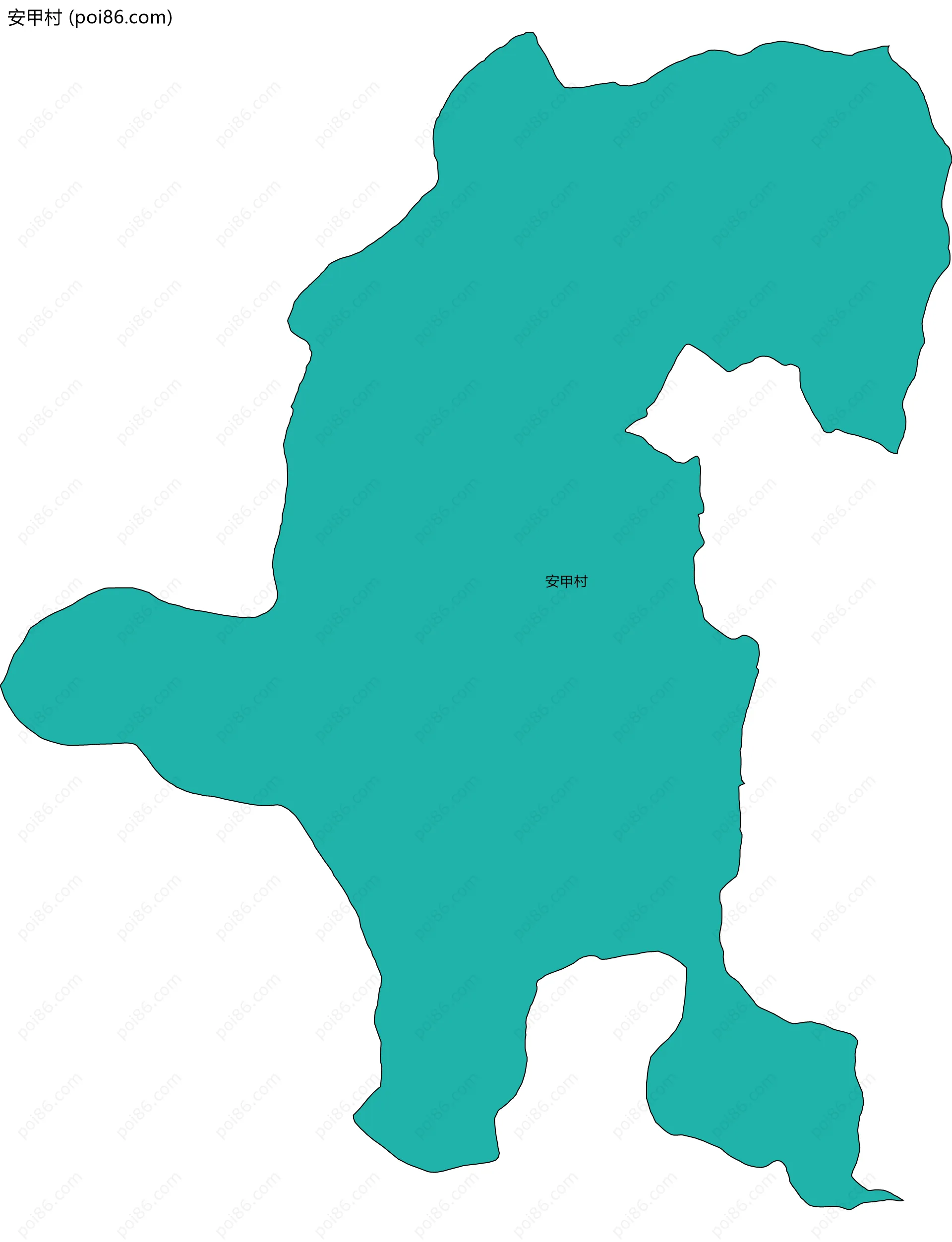 安甲村边界地图