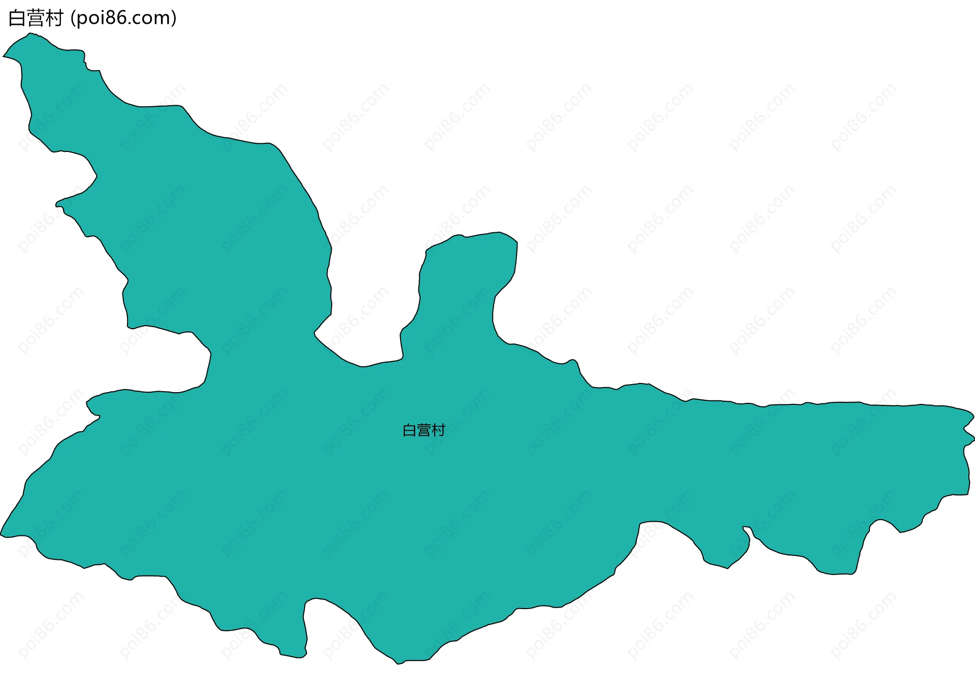 白营村边界地图