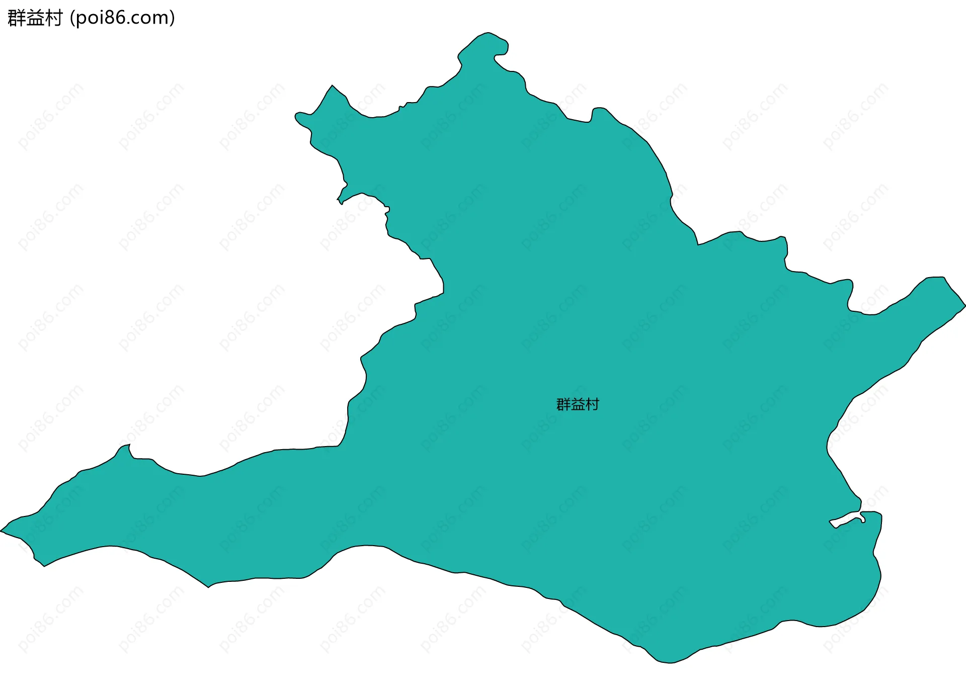 群益村边界地图