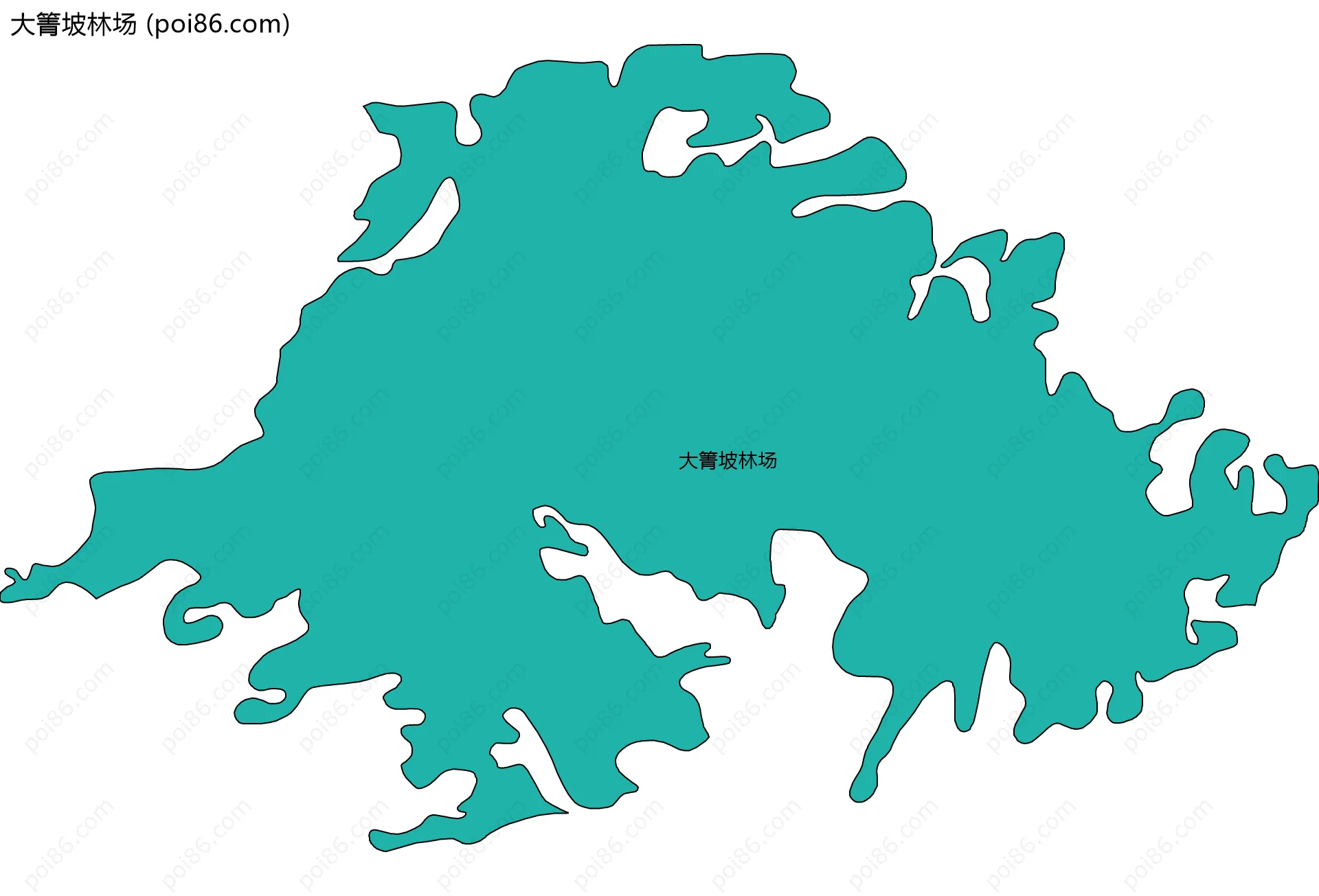 大箐坡林场边界地图