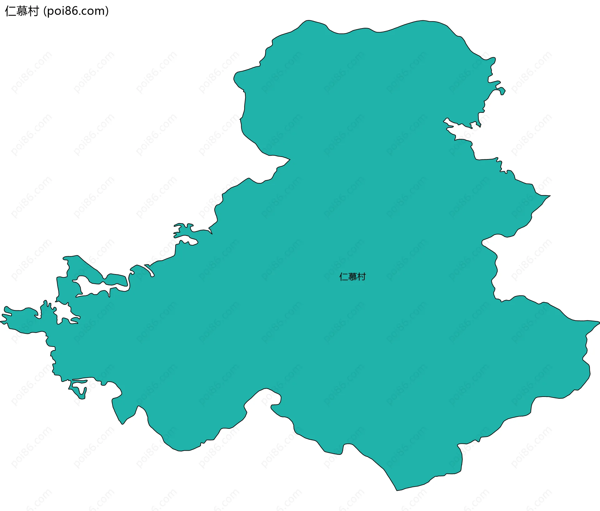 仁慕村边界地图