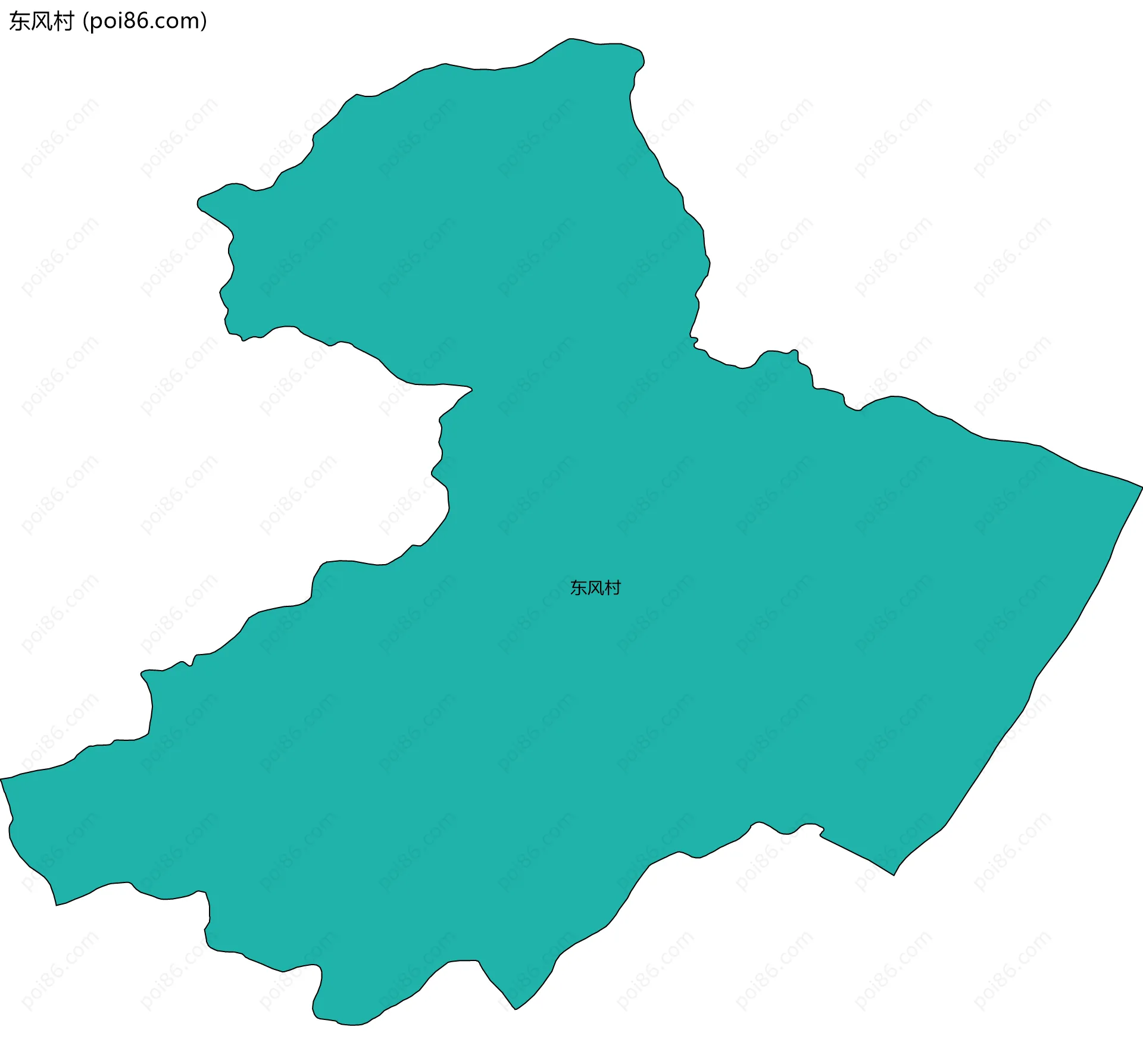 东风村边界地图