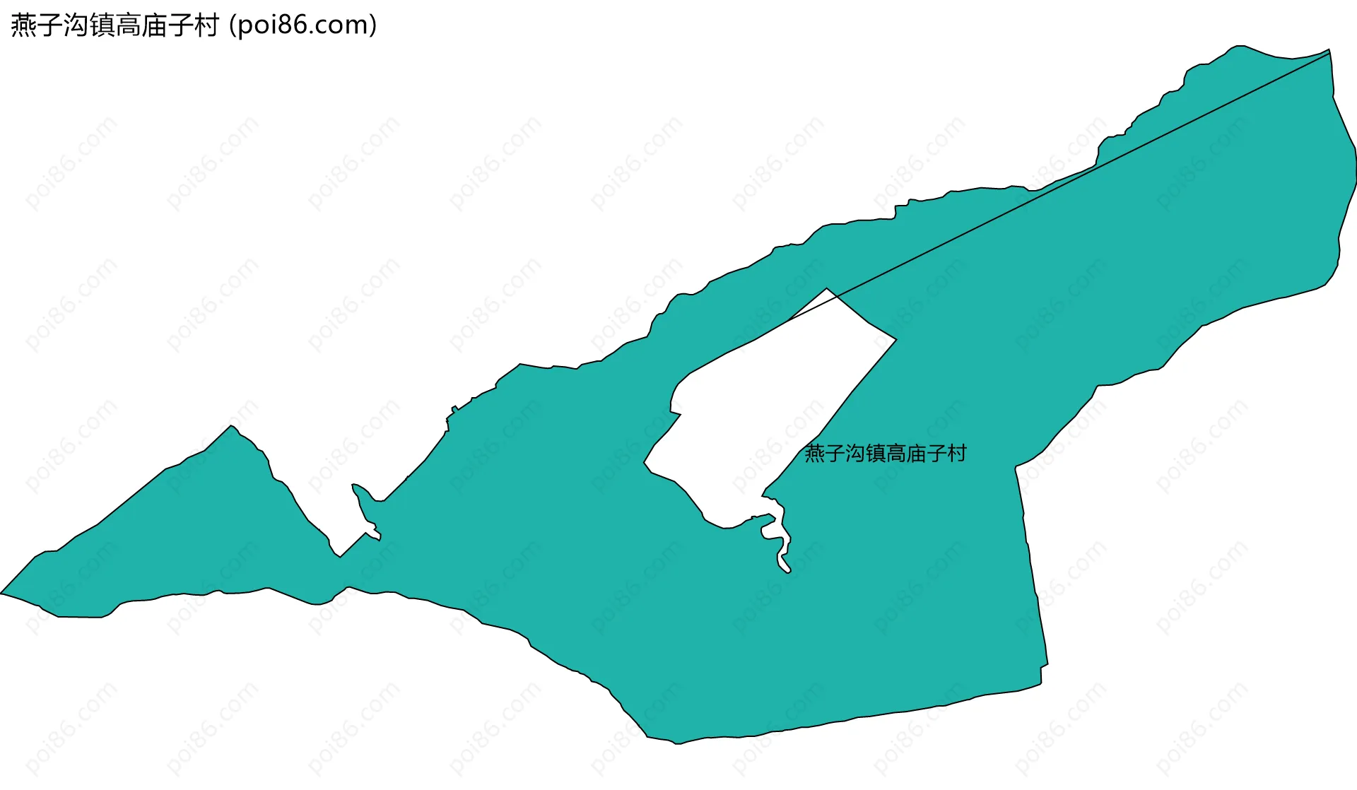 燕子沟镇高庙子村边界地图