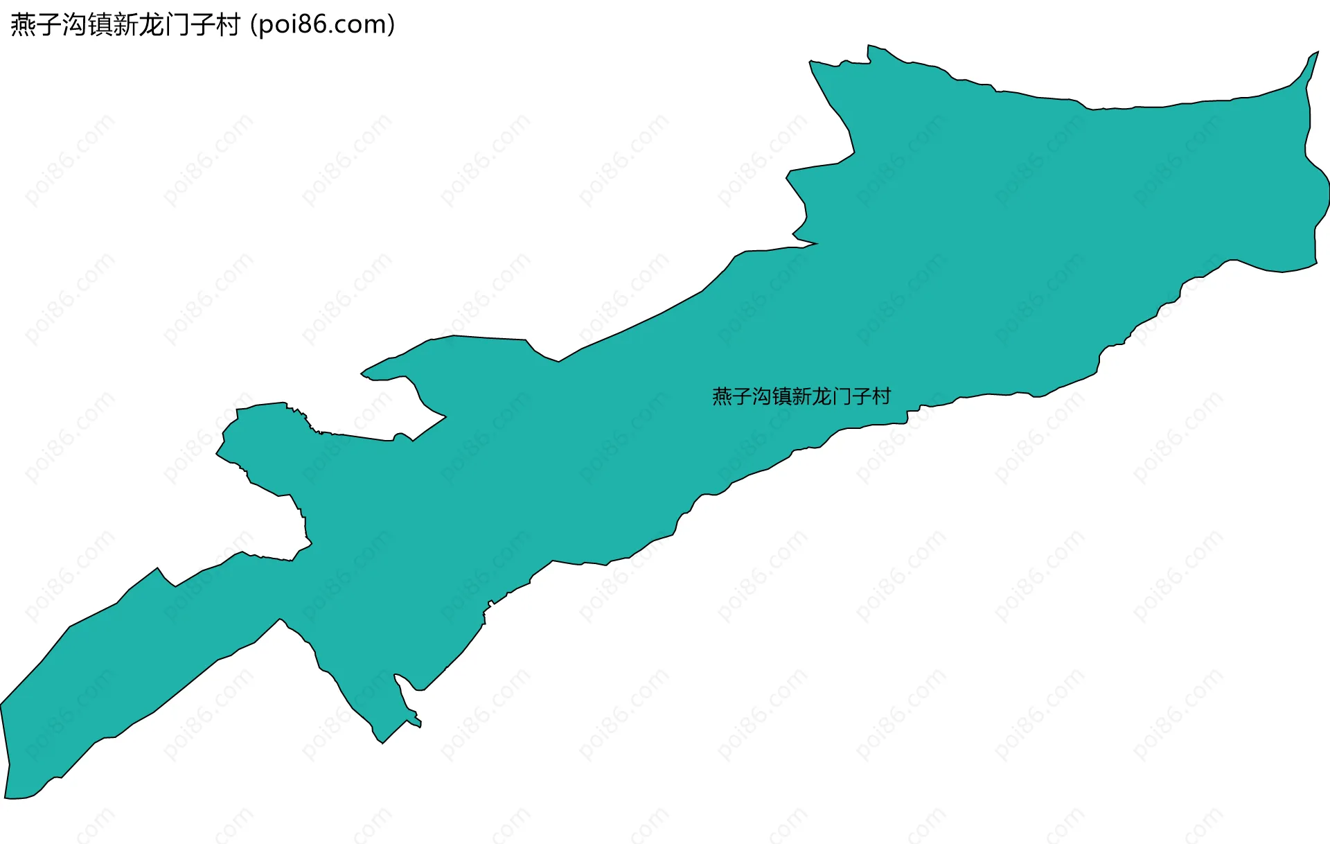 燕子沟镇新龙门子村边界地图