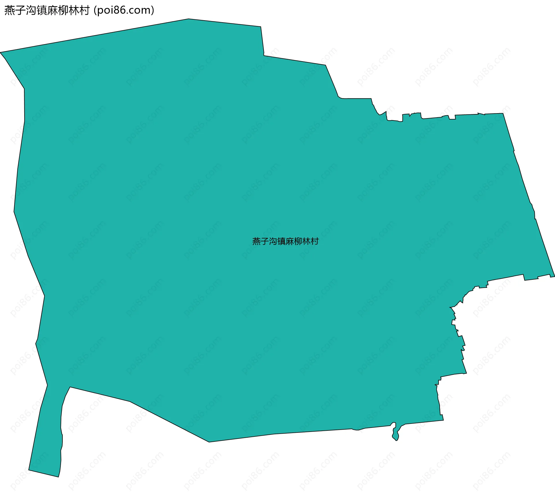 燕子沟镇麻柳林村边界地图