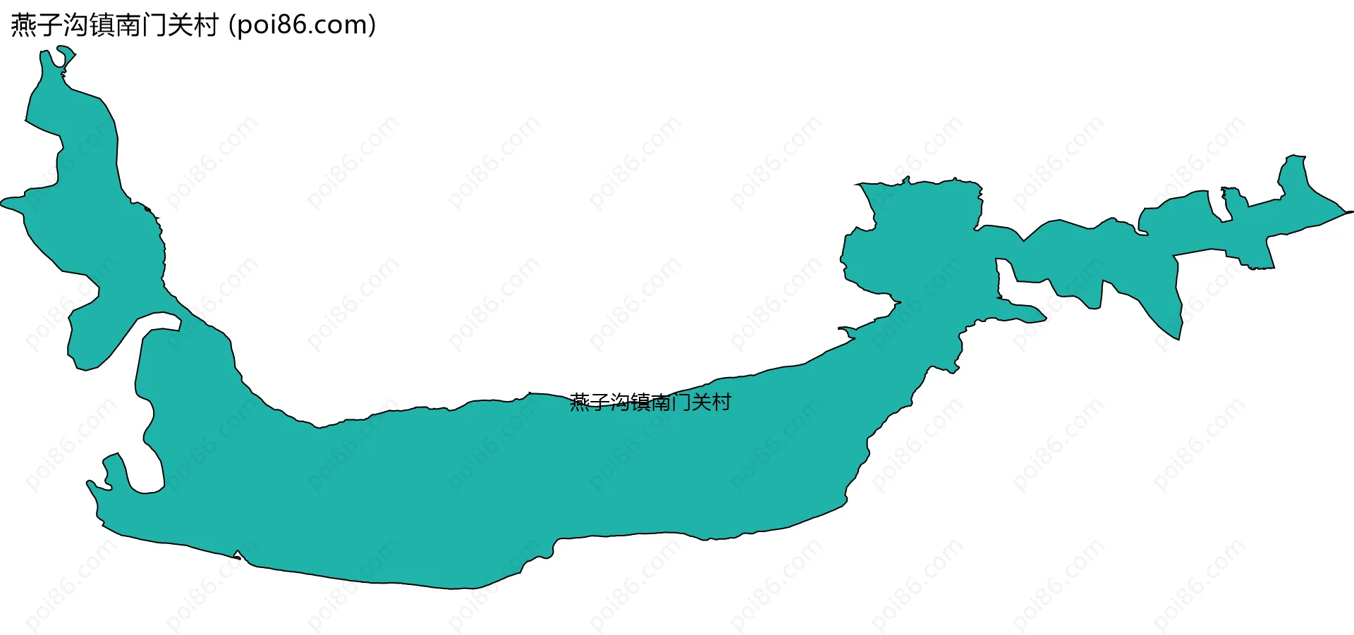 燕子沟镇南门关村边界地图