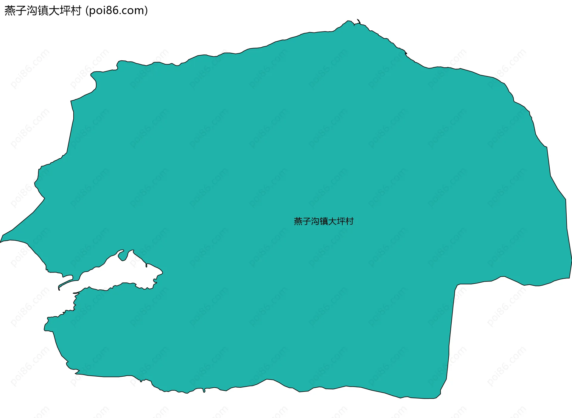 燕子沟镇大坪村边界地图