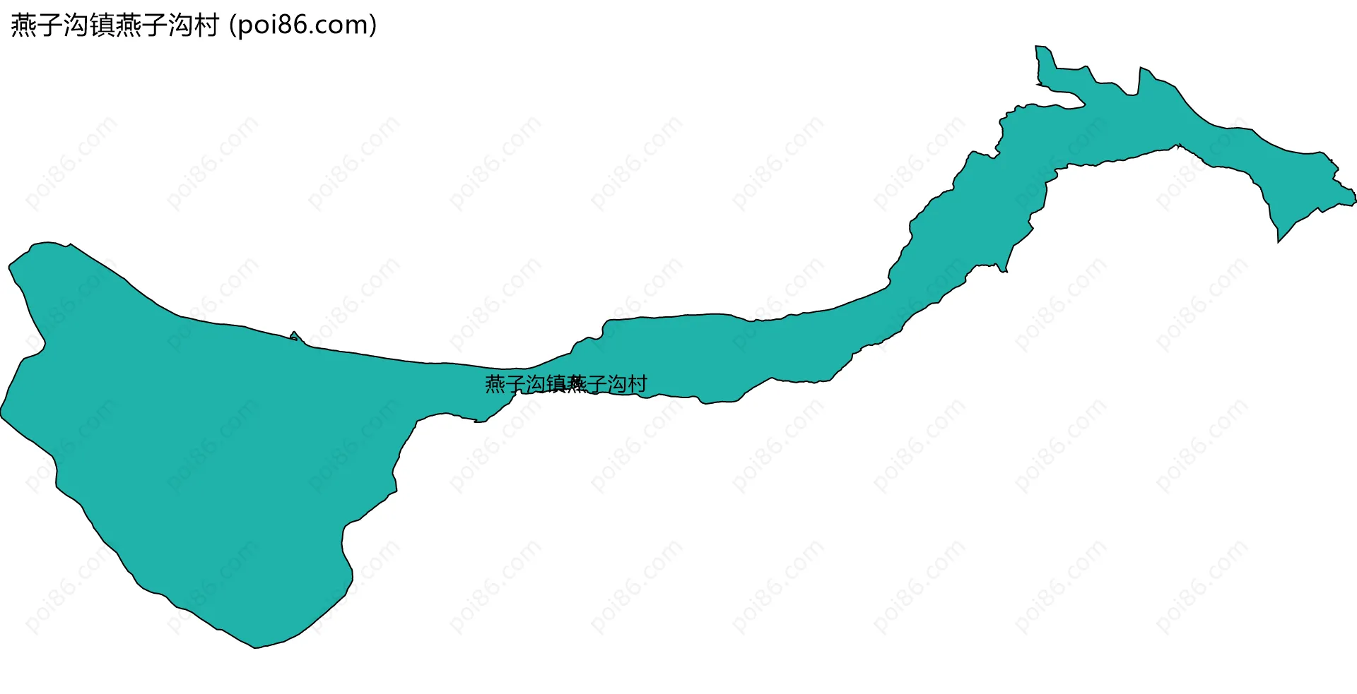 燕子沟镇燕子沟村边界地图
