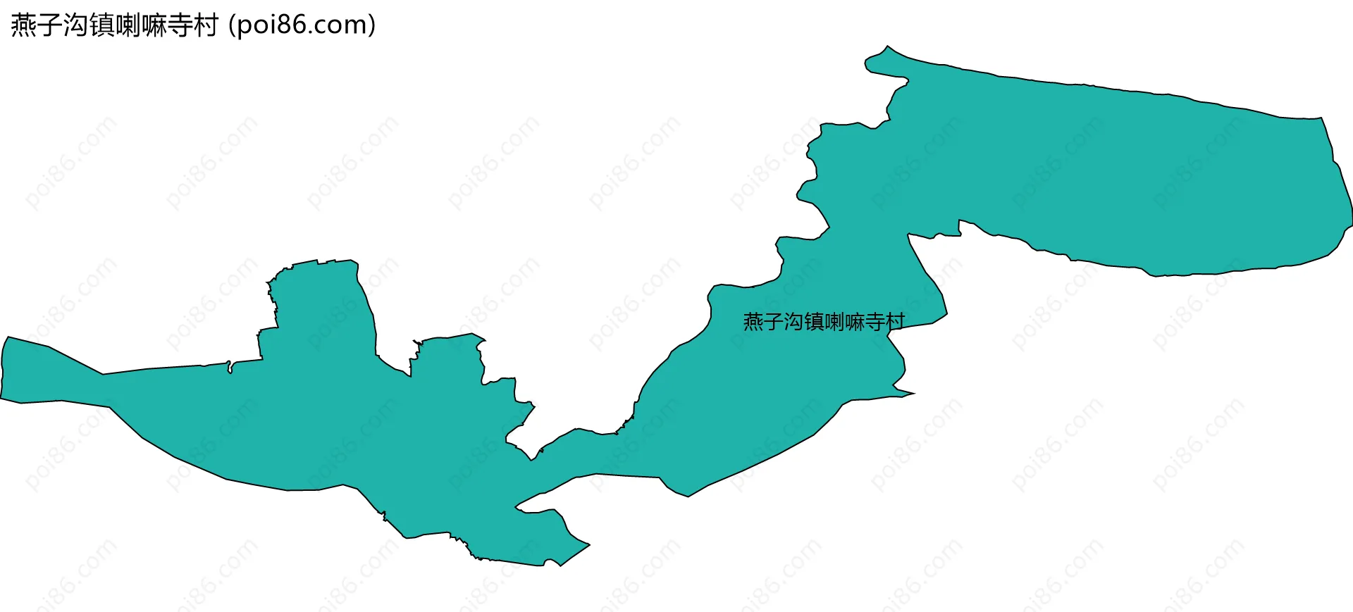 燕子沟镇喇嘛寺村边界地图