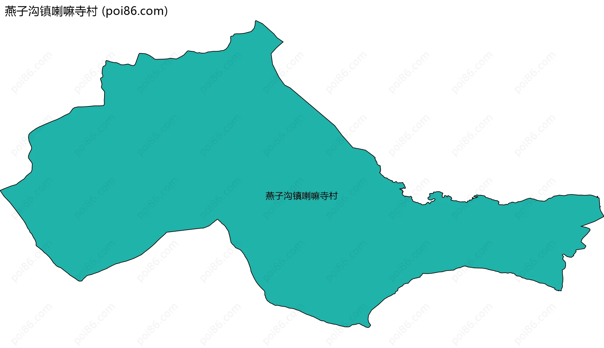 燕子沟镇喇嘛寺村边界地图