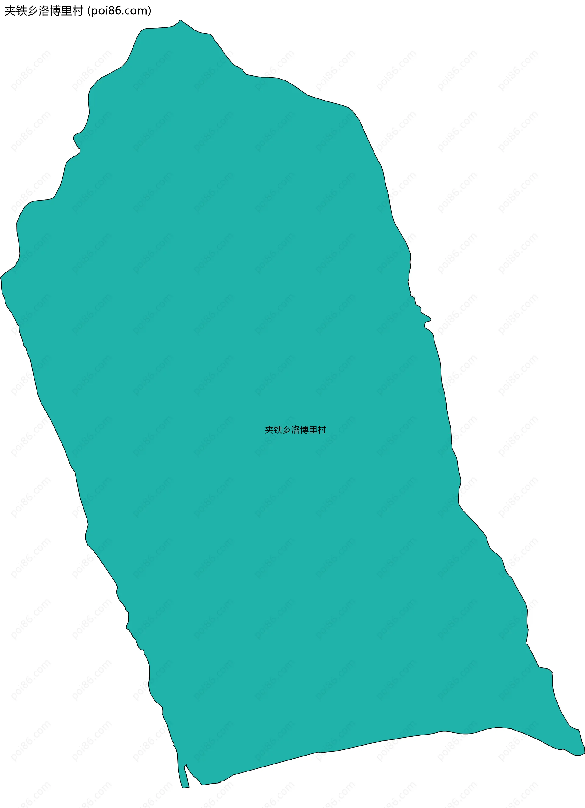 夹铁乡洛博里村边界地图