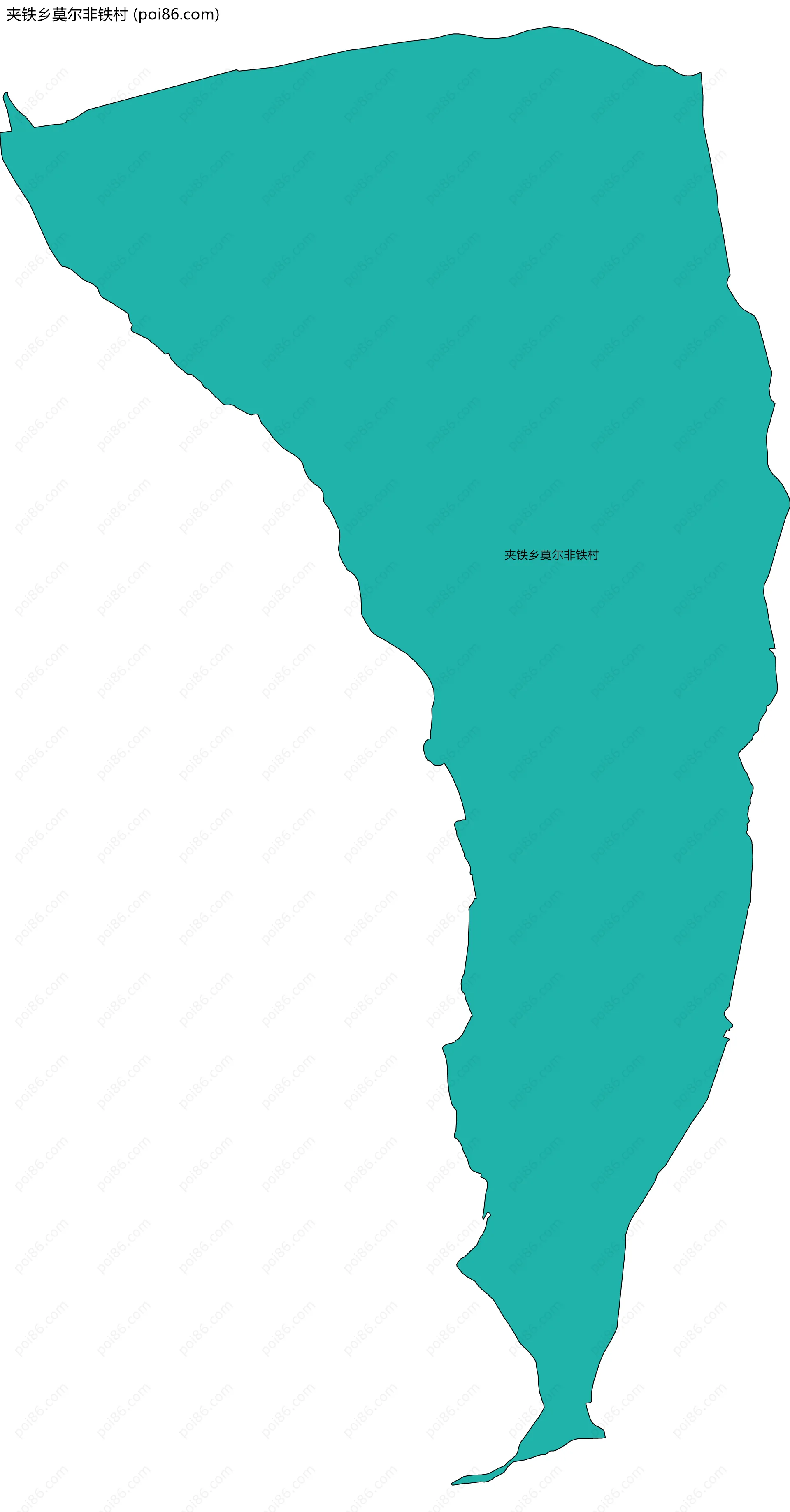 夹铁乡莫尔非铁村边界地图