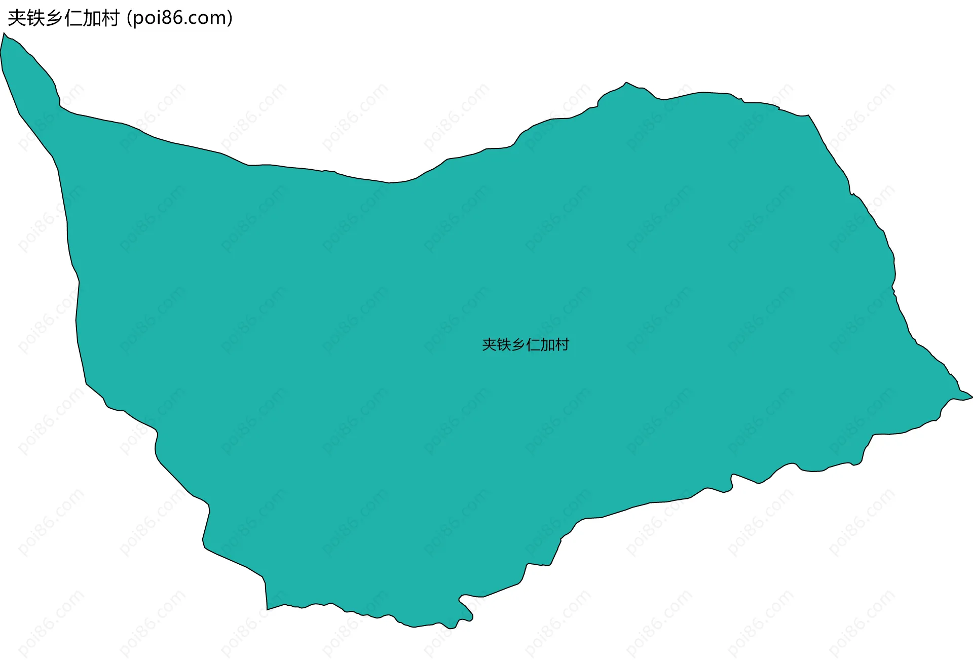 夹铁乡仁加村边界地图