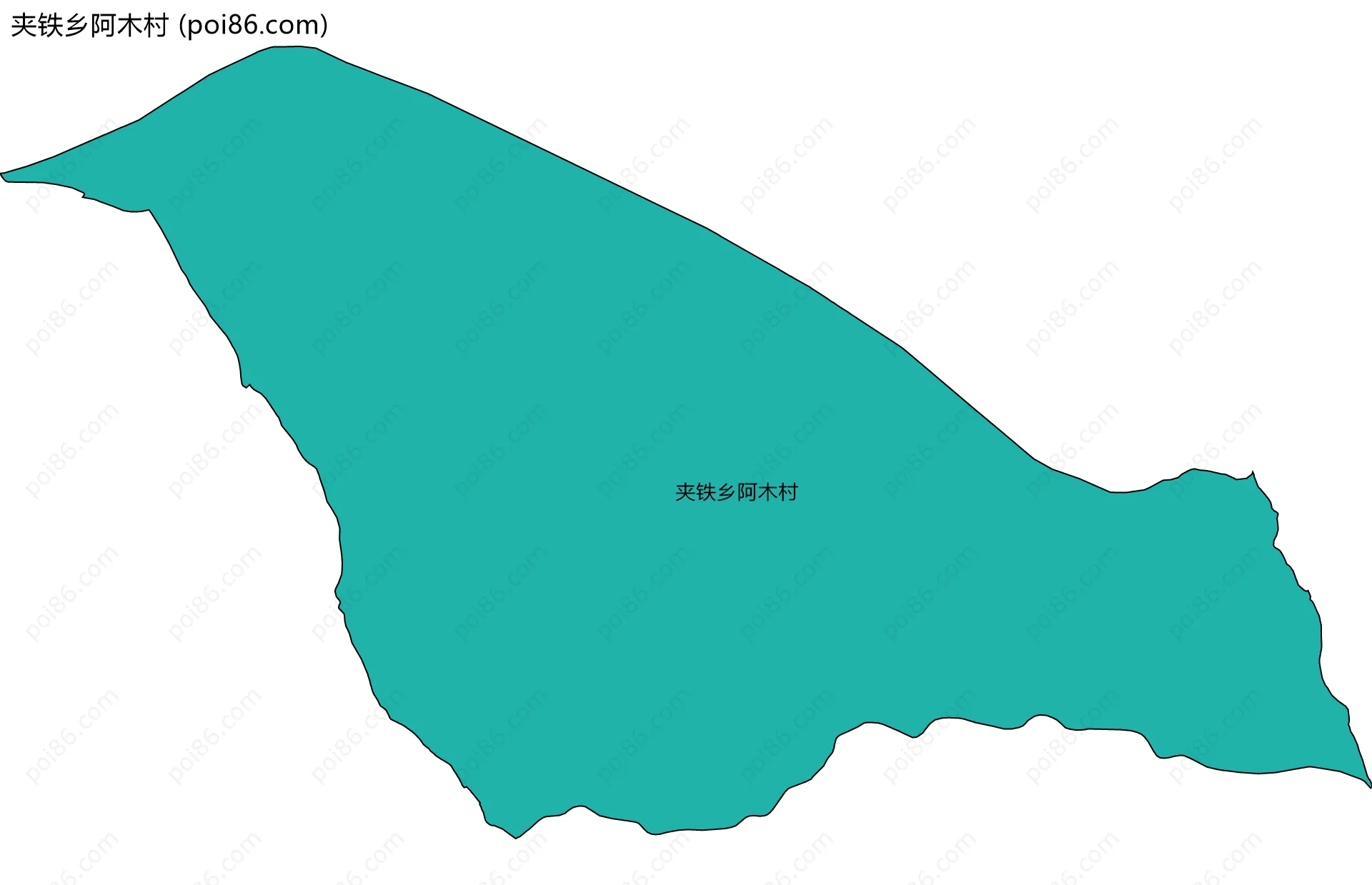 夹铁乡阿木村边界地图