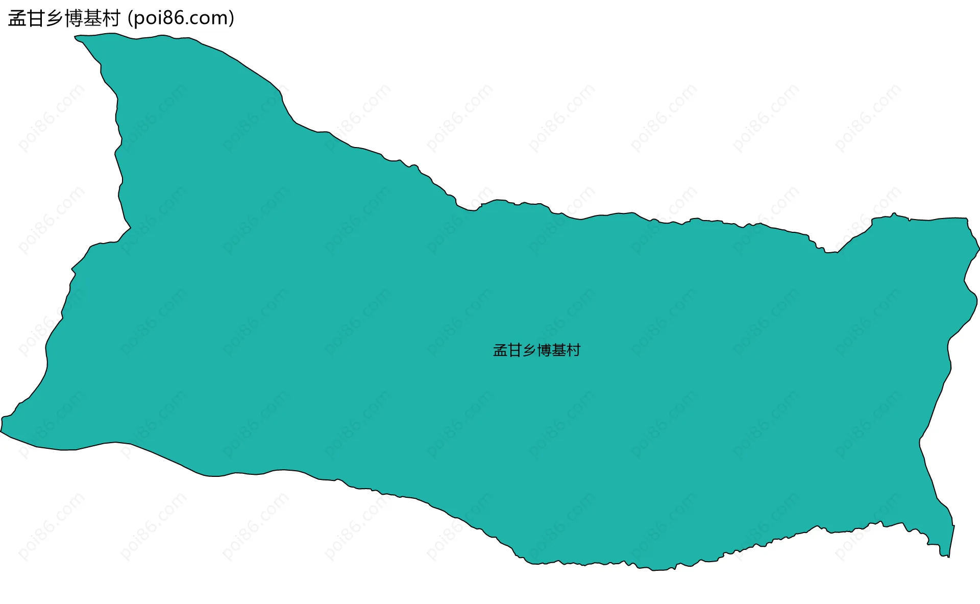 孟甘乡博基村边界地图