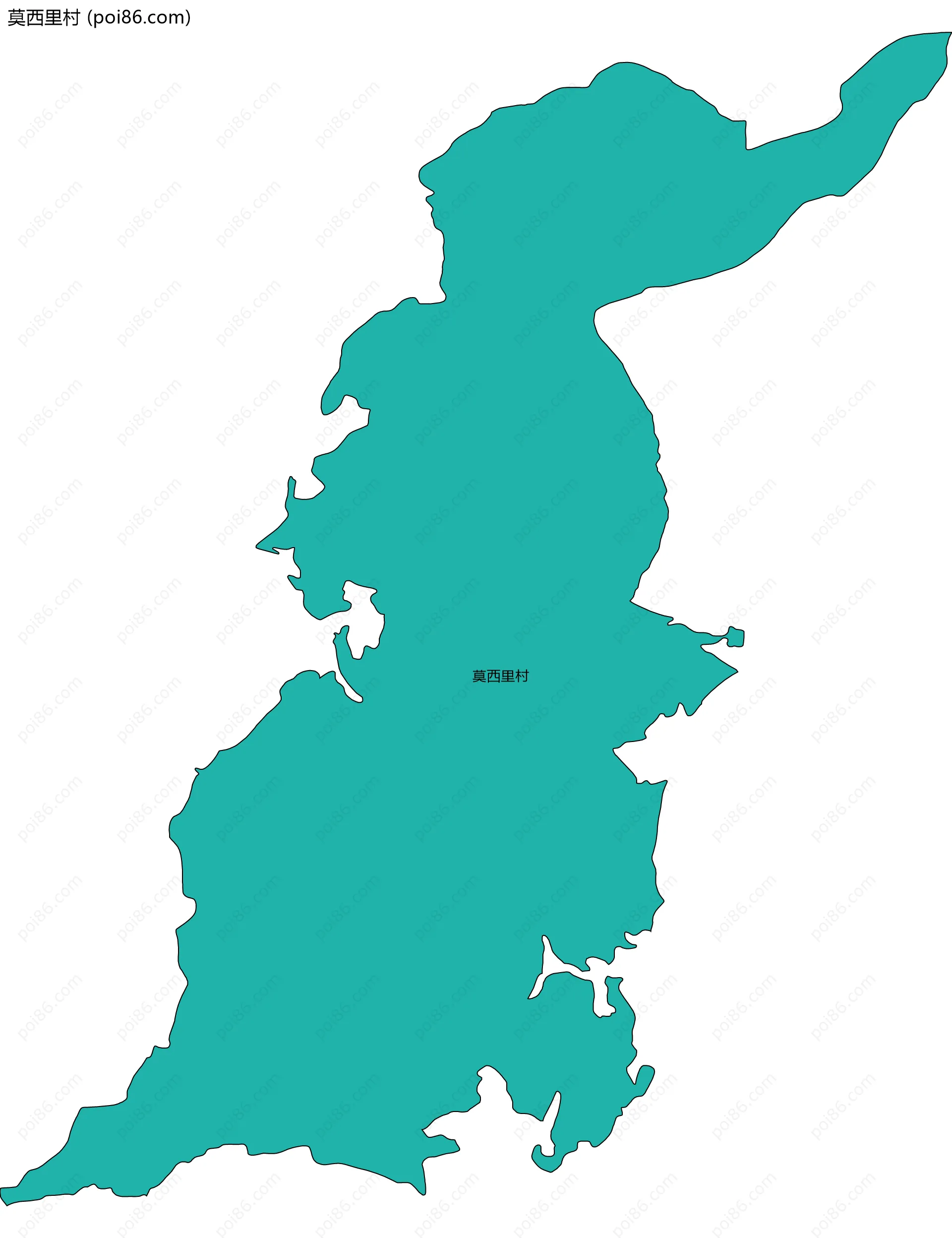 莫西里村边界地图