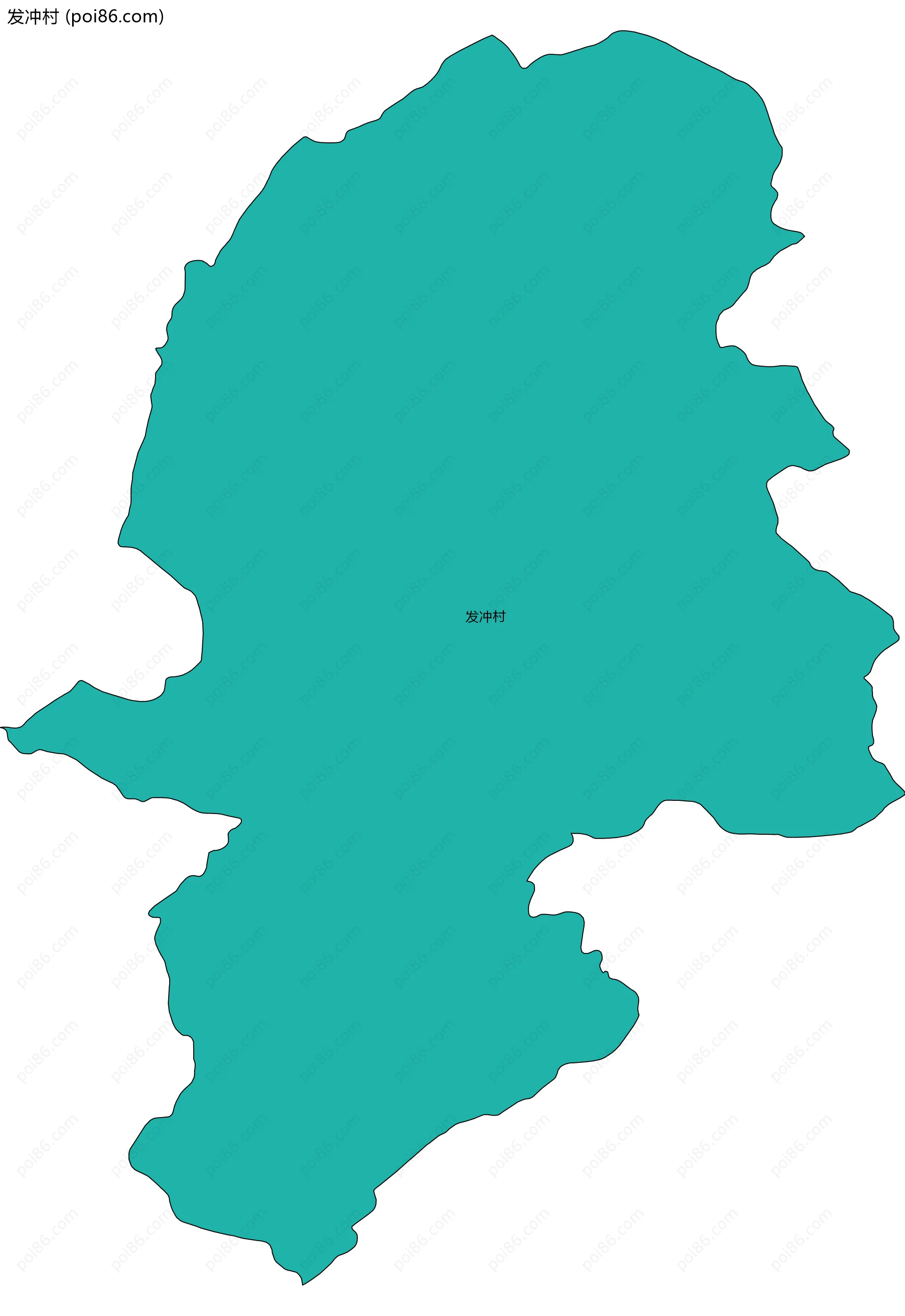 发冲村边界地图