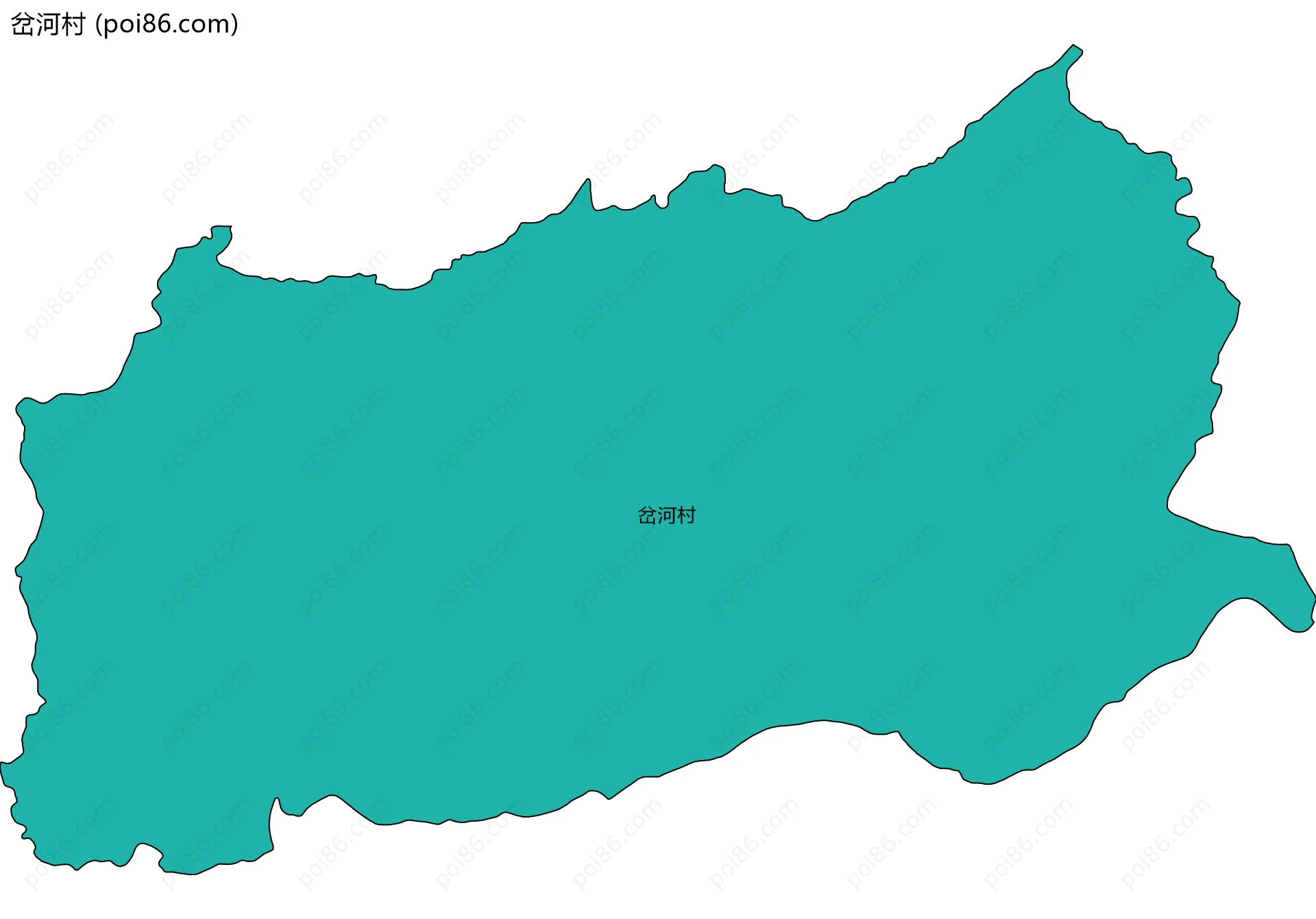岔河村边界地图