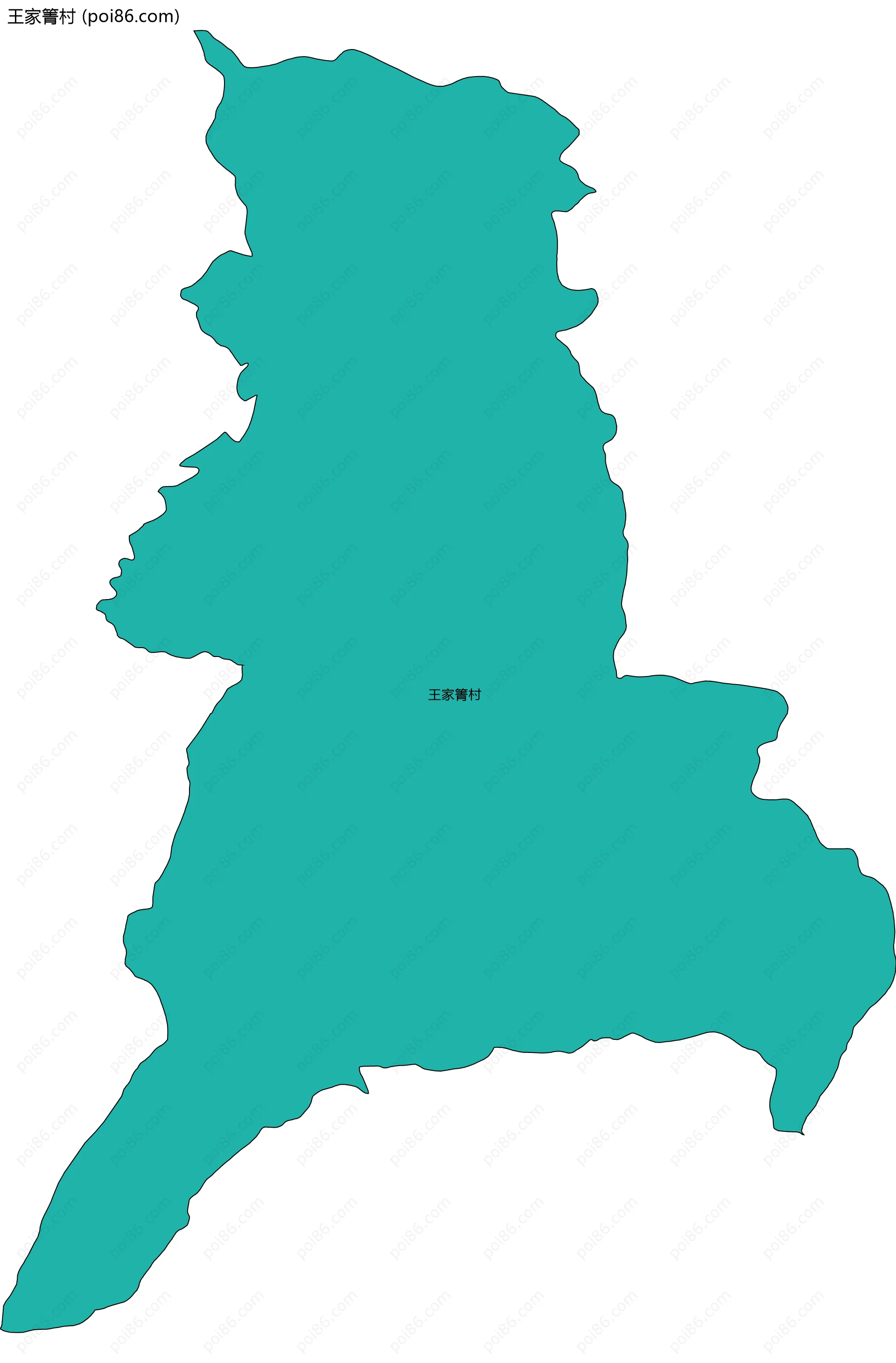 王家箐村边界地图