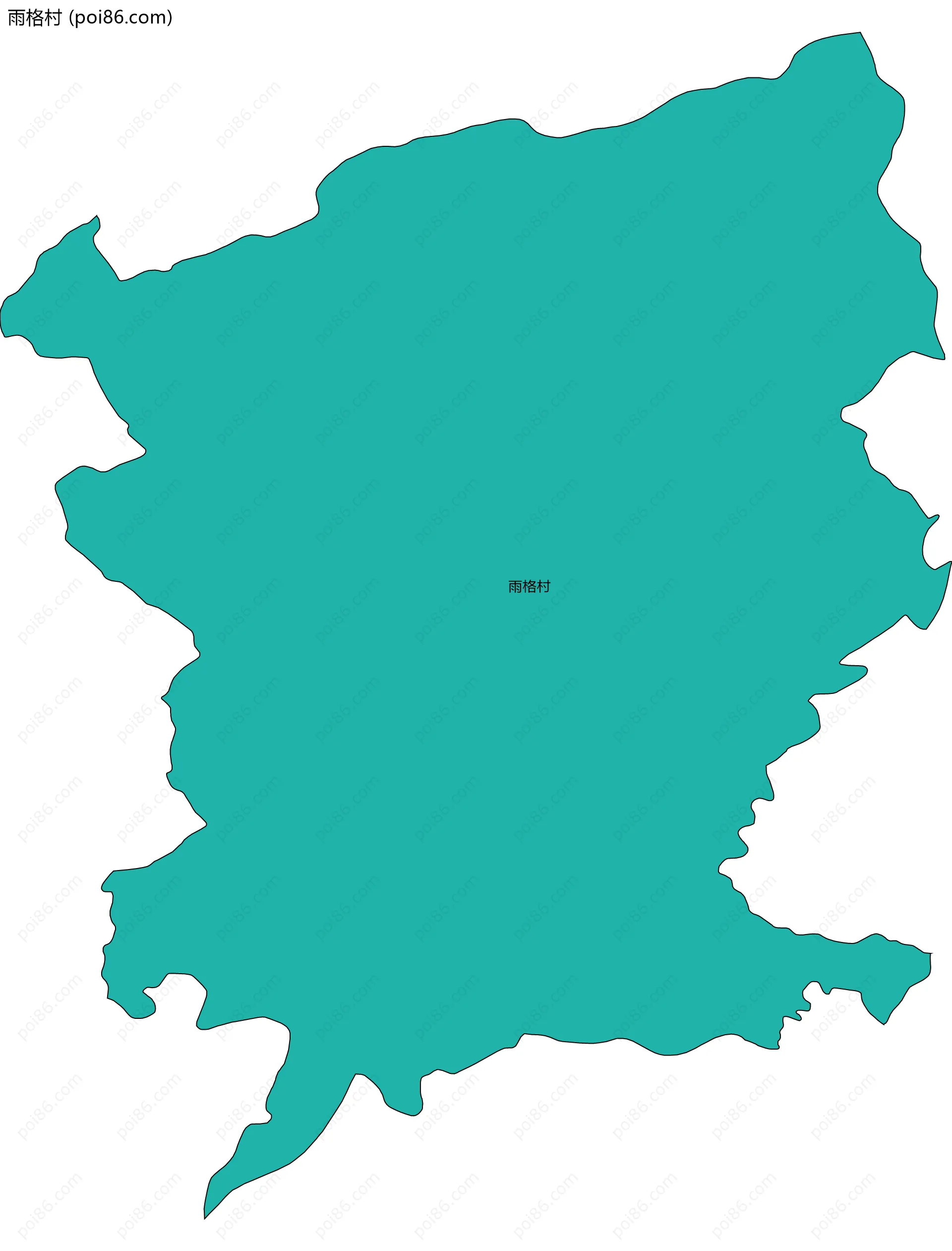雨格村边界地图