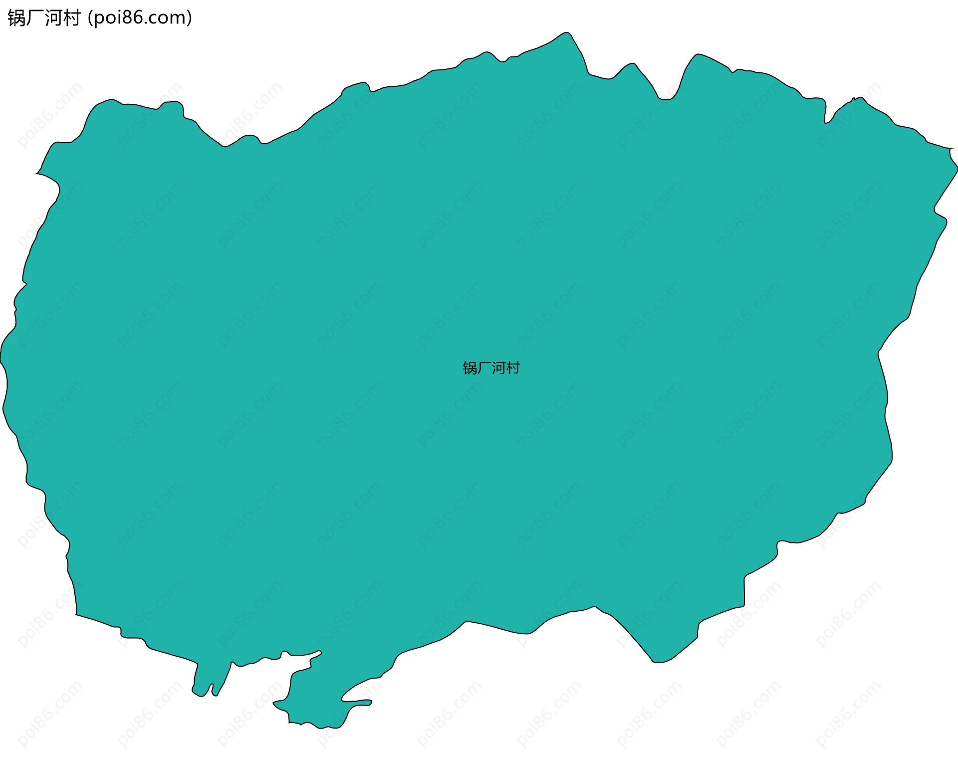 锅厂河村边界地图