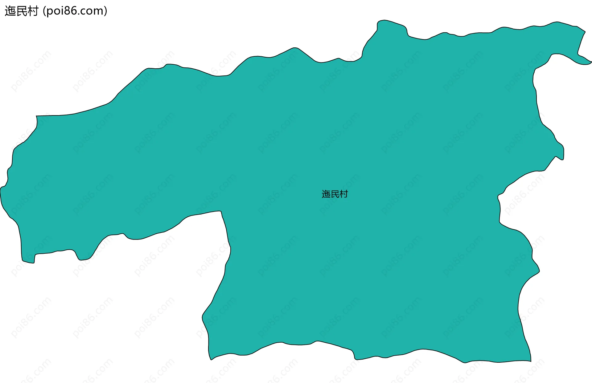 迤民村边界地图