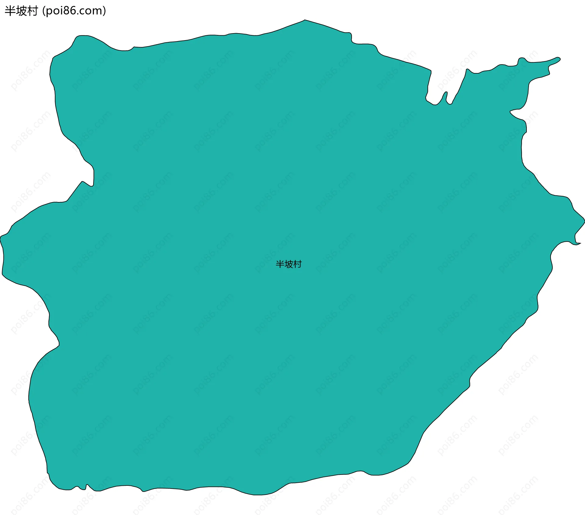 半坡村边界地图