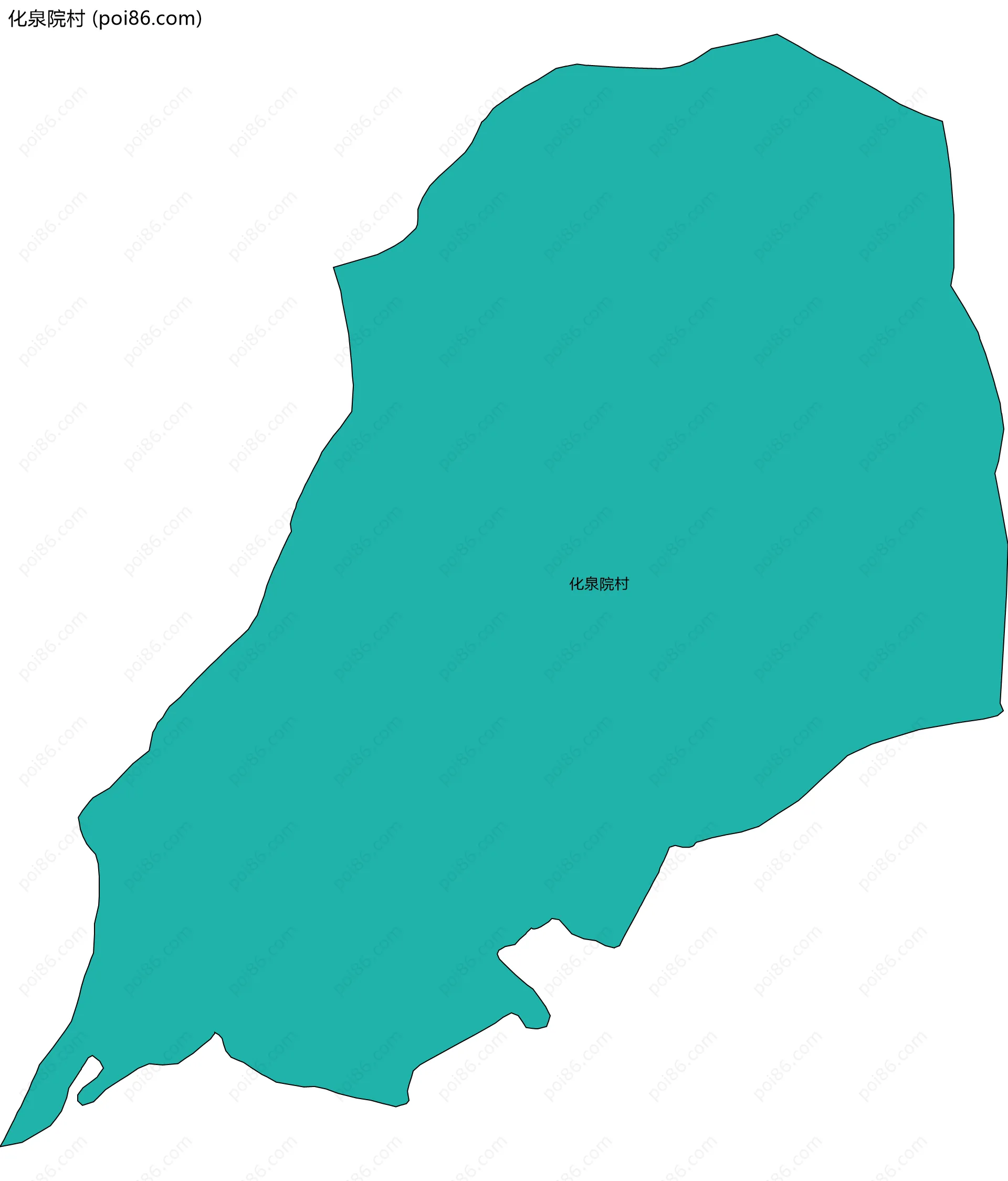 化泉院村边界地图