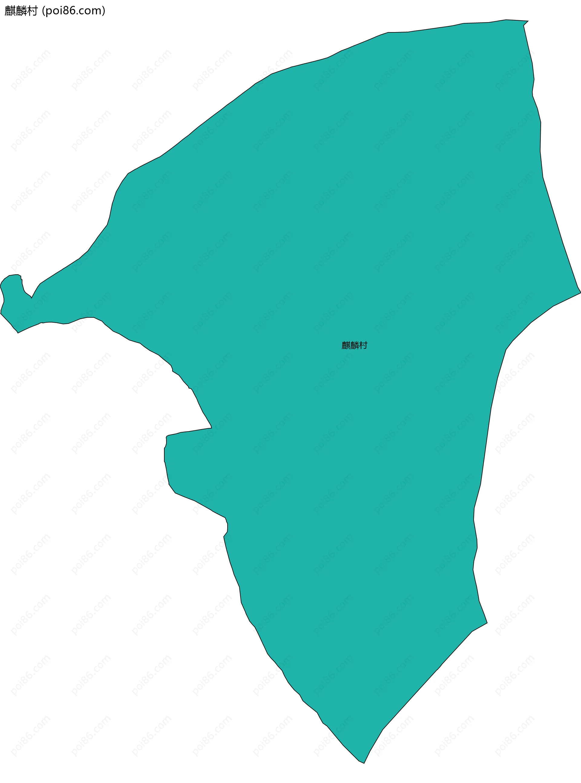 麒麟村边界地图