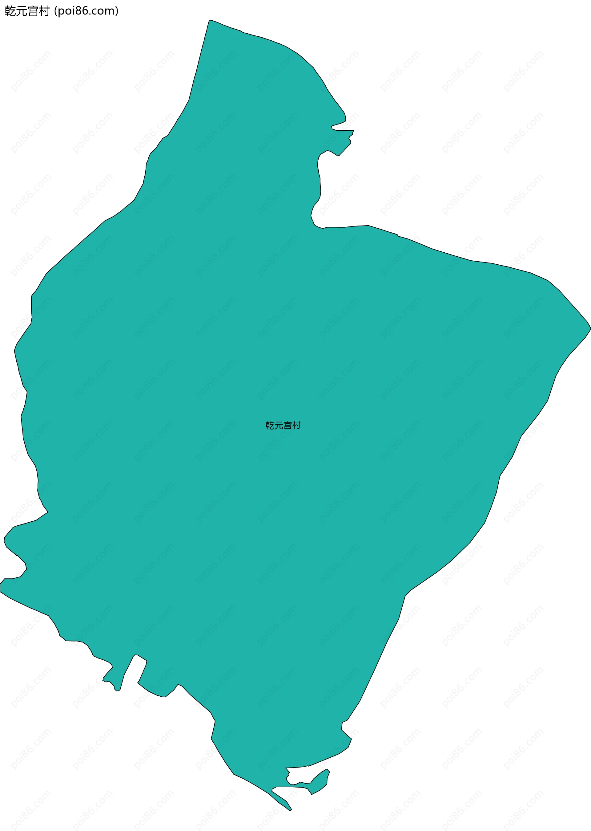 乾元宫村边界地图