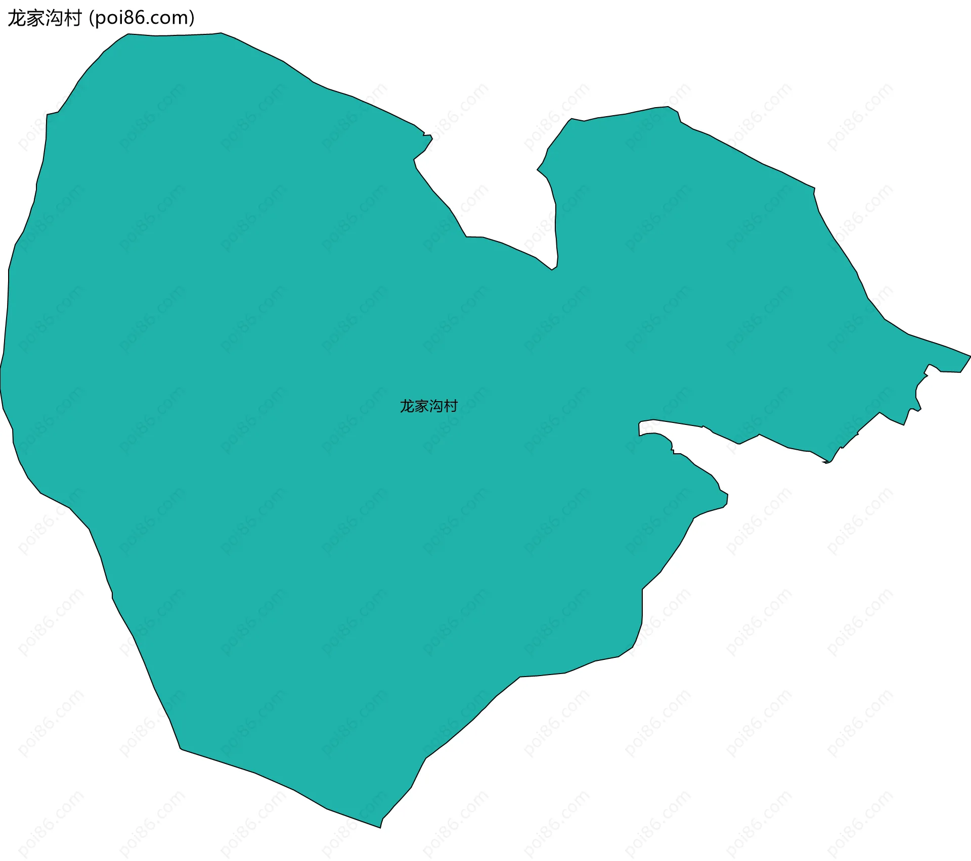 龙家沟村边界地图