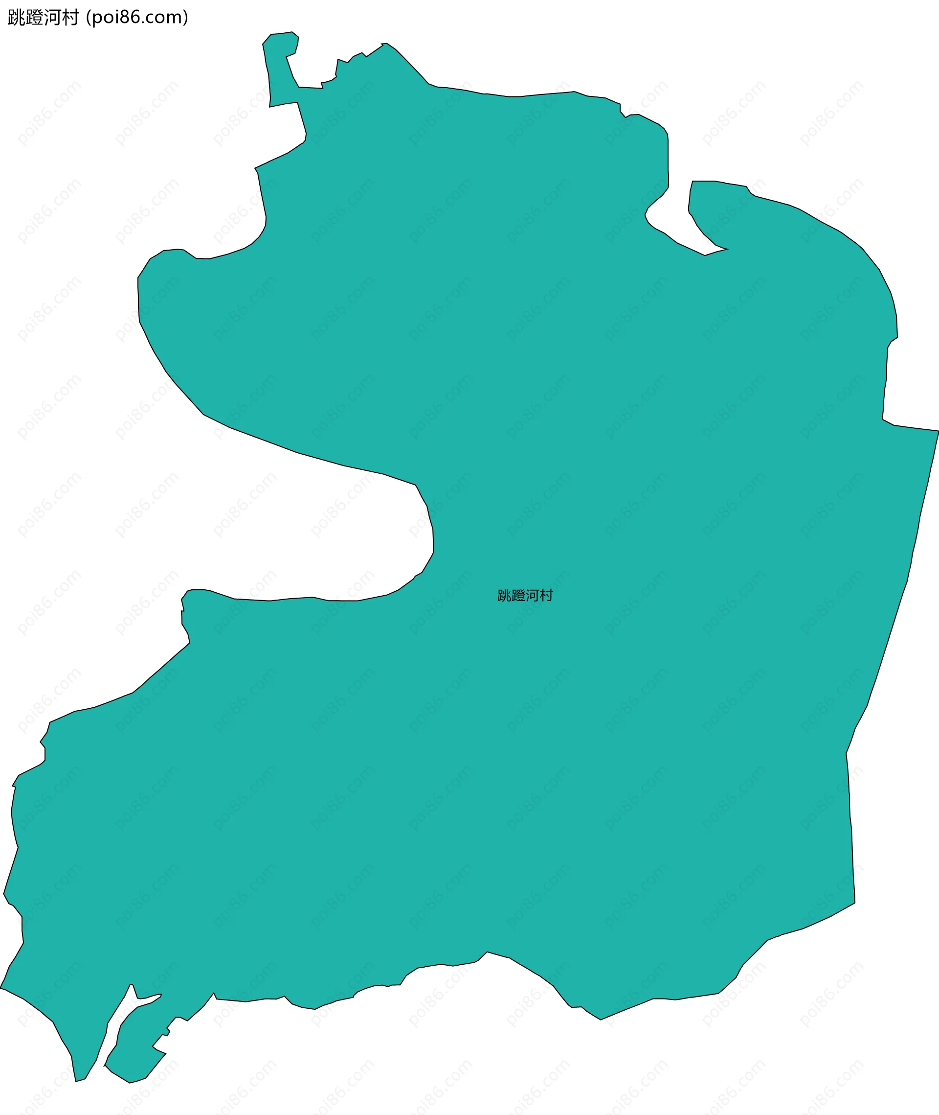 跳蹬河村边界地图